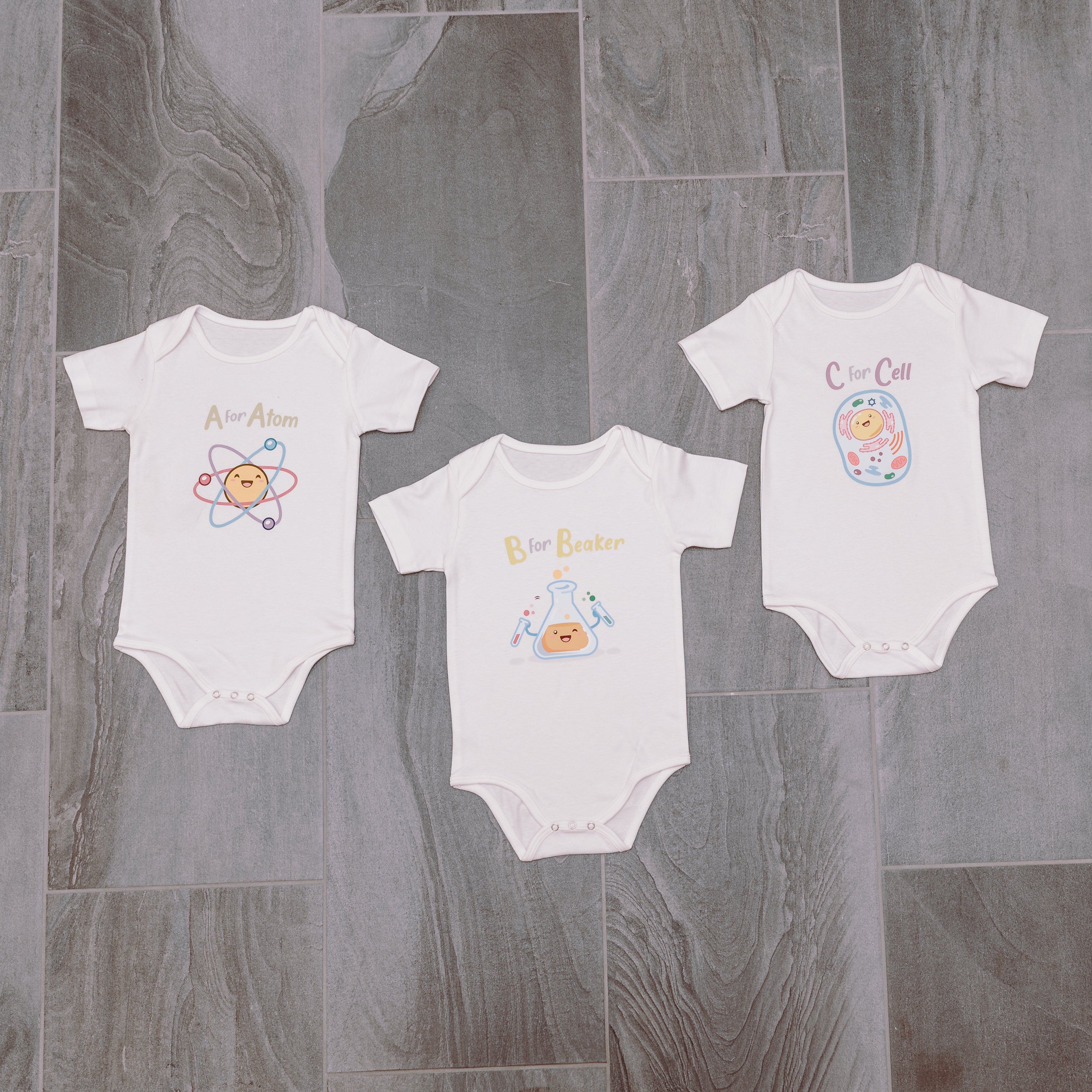 ABCs of Science Baby Bodysuits