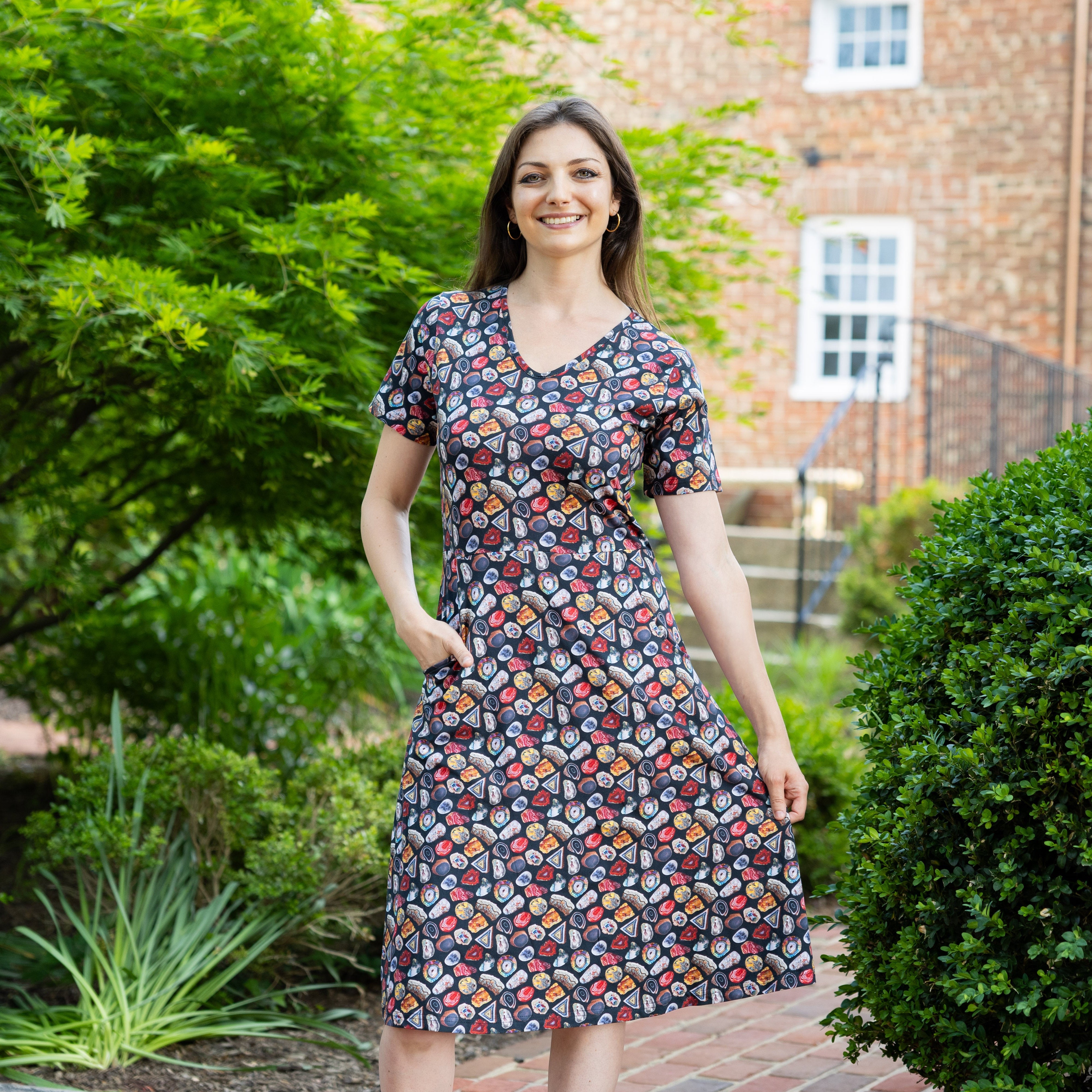 Agate A-Line Dress (With Waist Seam)