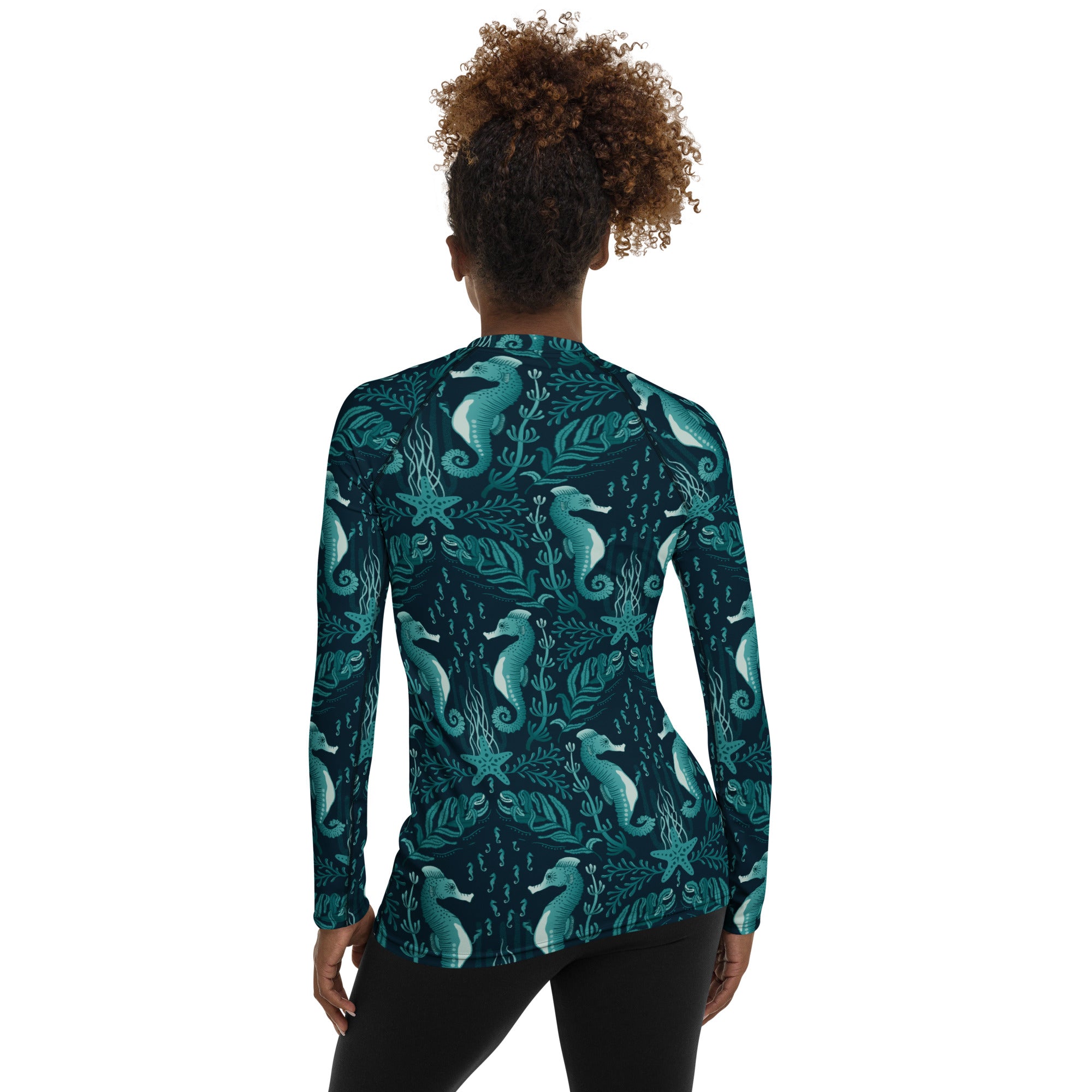 Seahorse Enchantment Rash Guard Top (POD)