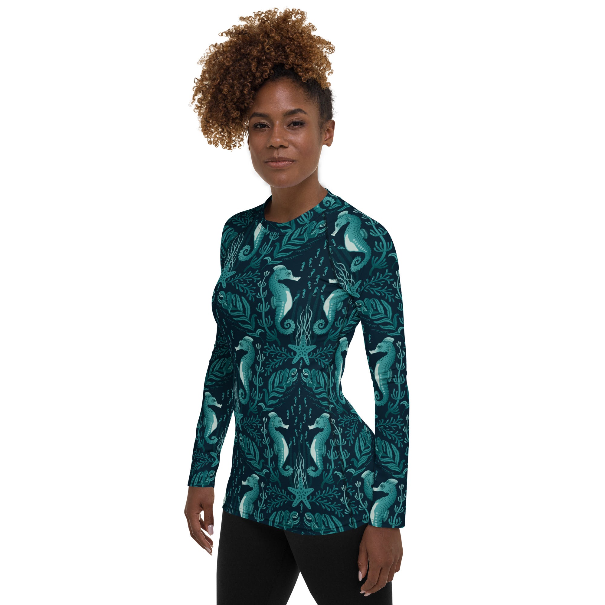 Seahorse Enchantment Rash Guard Top (POD)