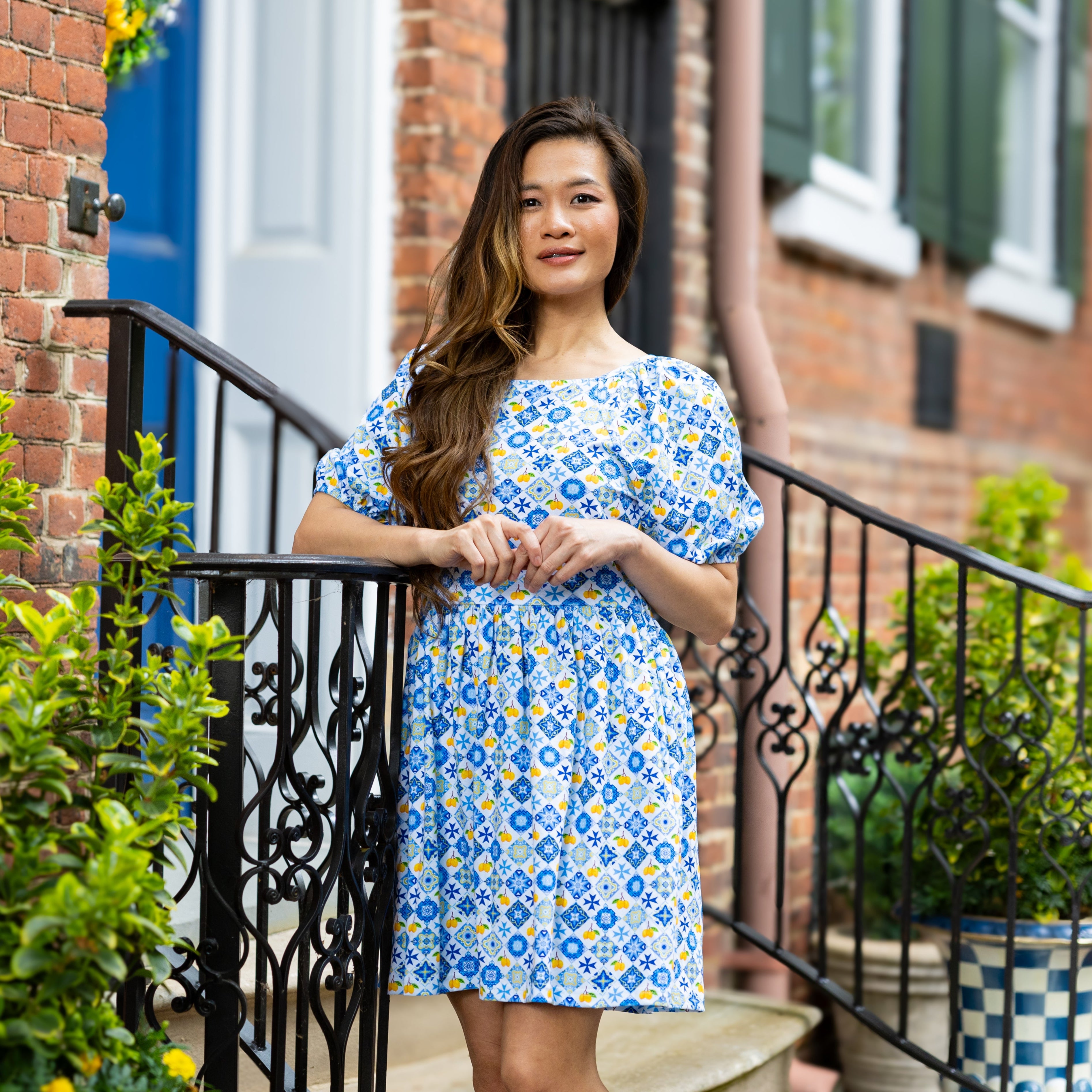 Amalfi Square-Neck Dress