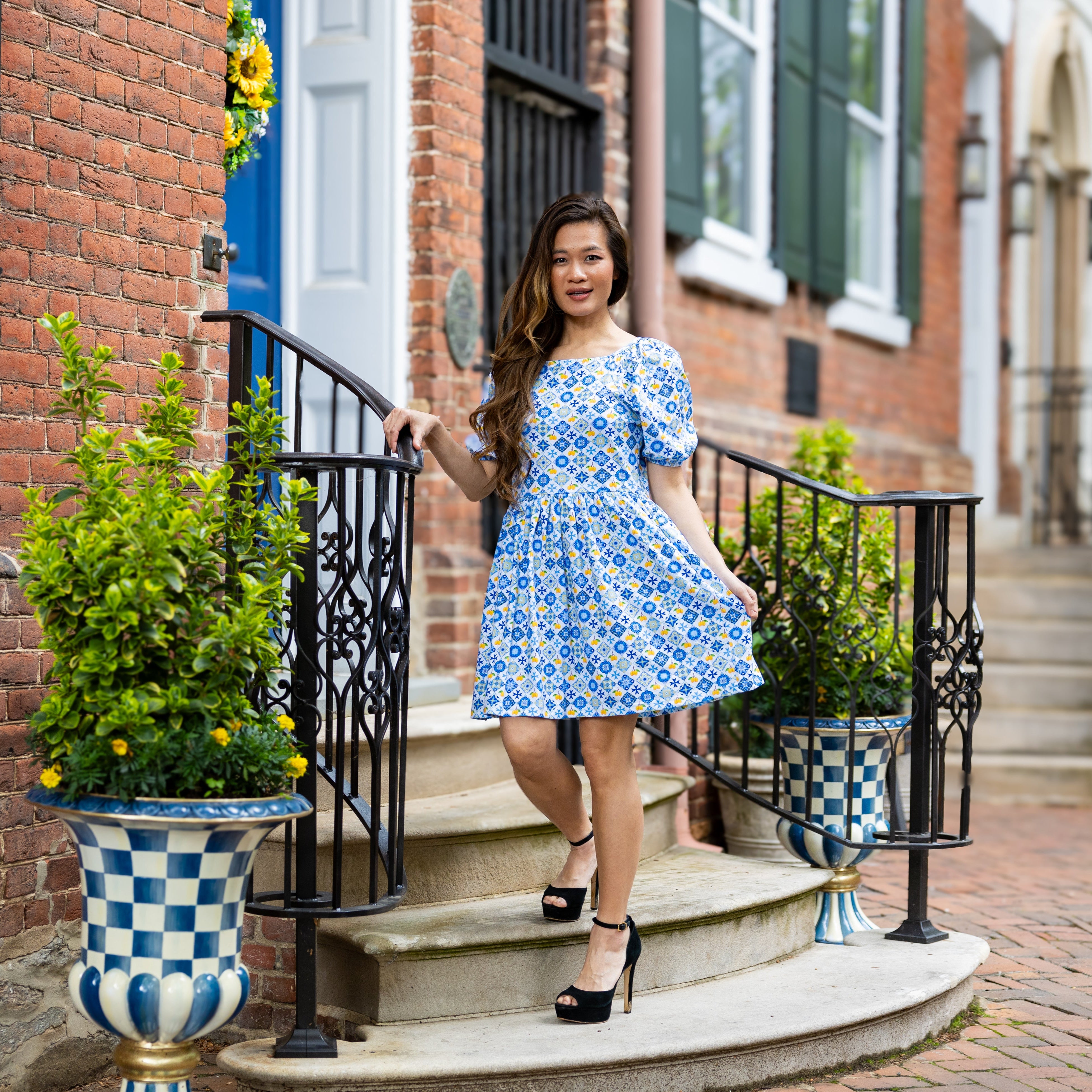 Amalfi Square-Neck Dress