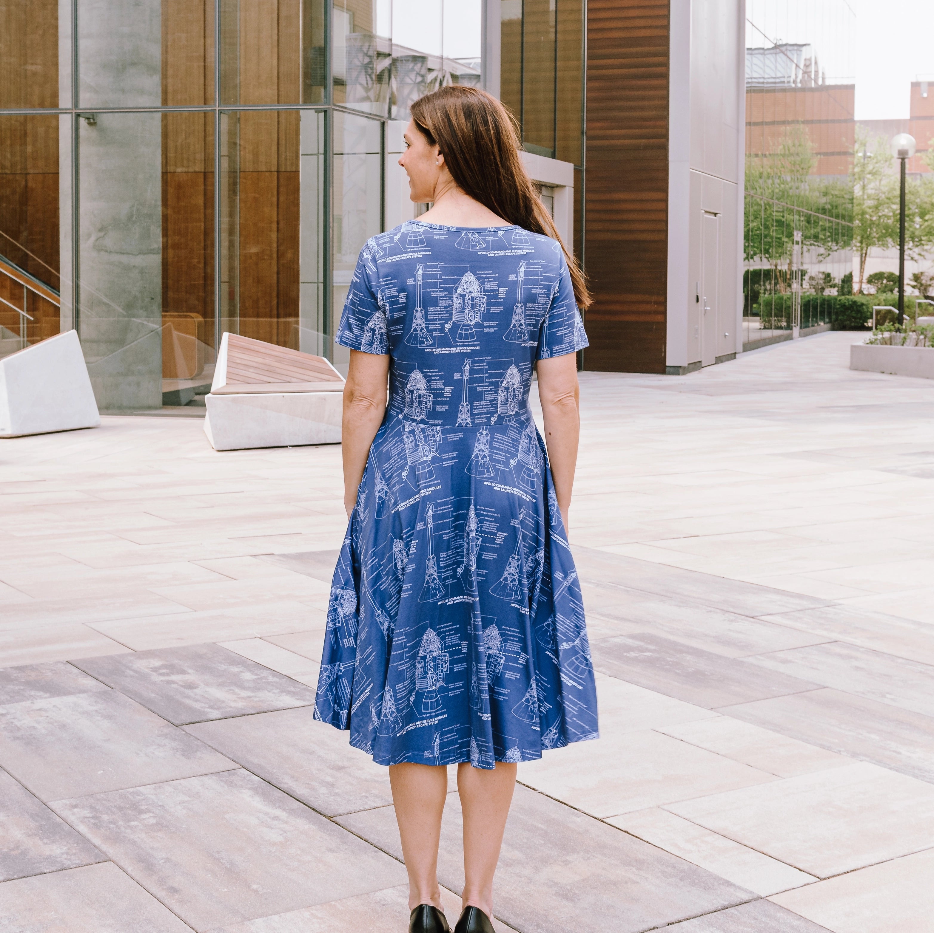 Apollo Blueprint Twirl Dress with Pockets