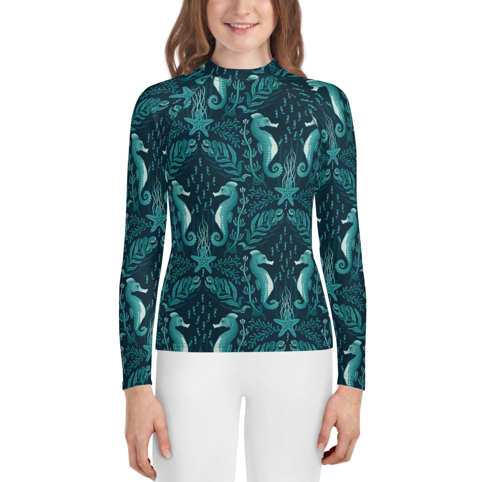 Seahorse Enchantment Youth Rash Guard (POD)