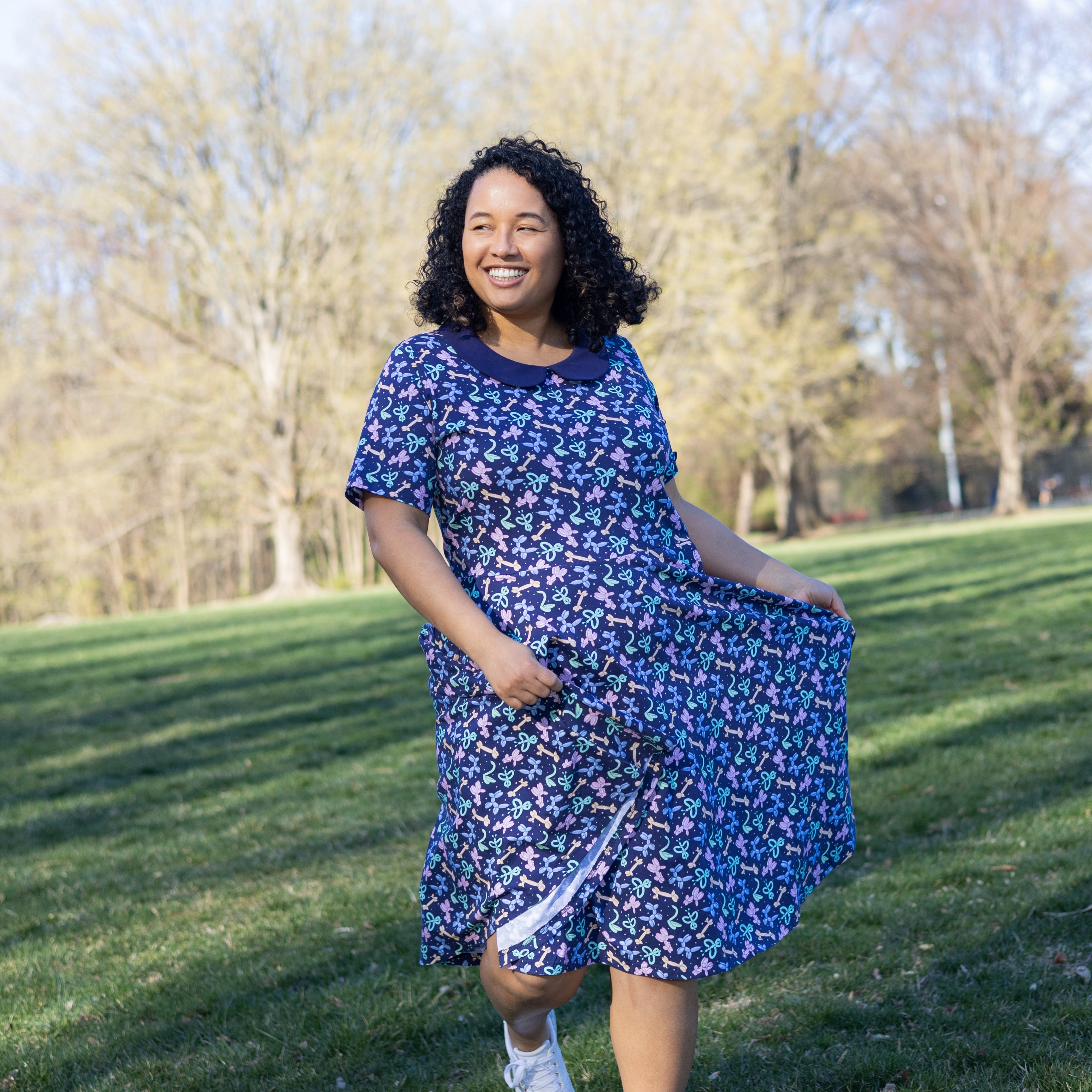 Balloon Animals Collared Twirl Dress