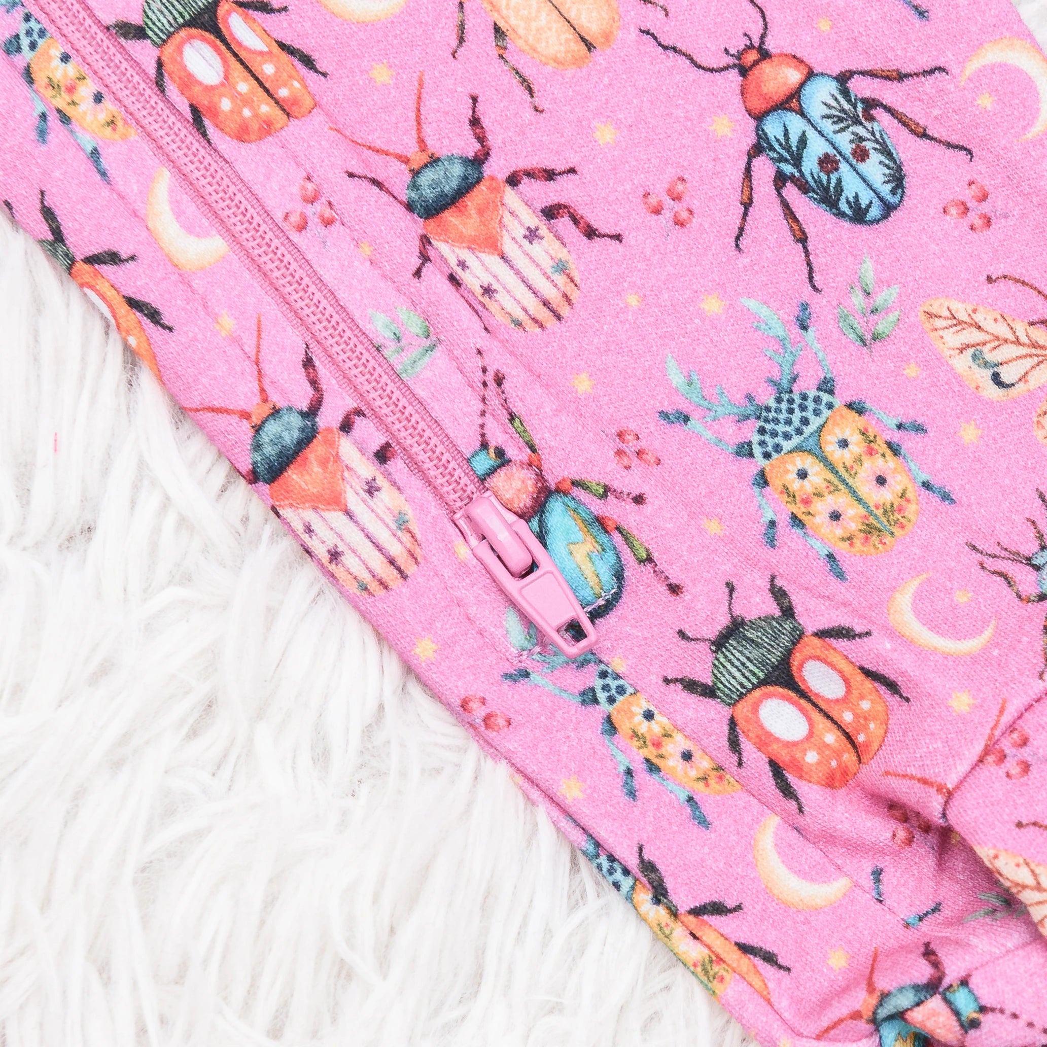 Beetles Long Baby Bodysuit