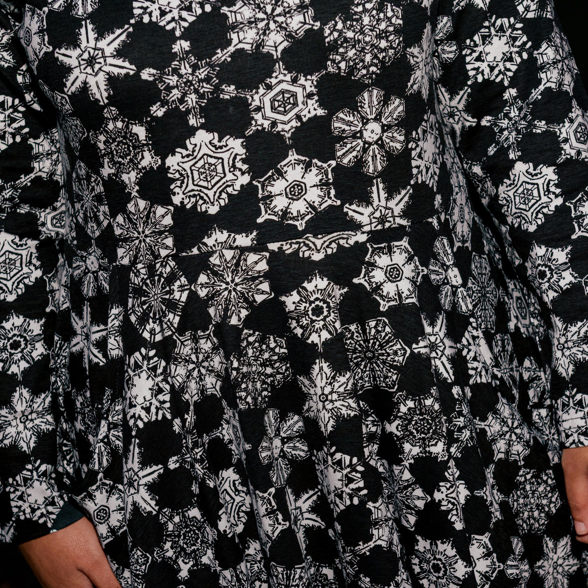 Bentley Snowflakes Petite Twirl Dress with Pockets