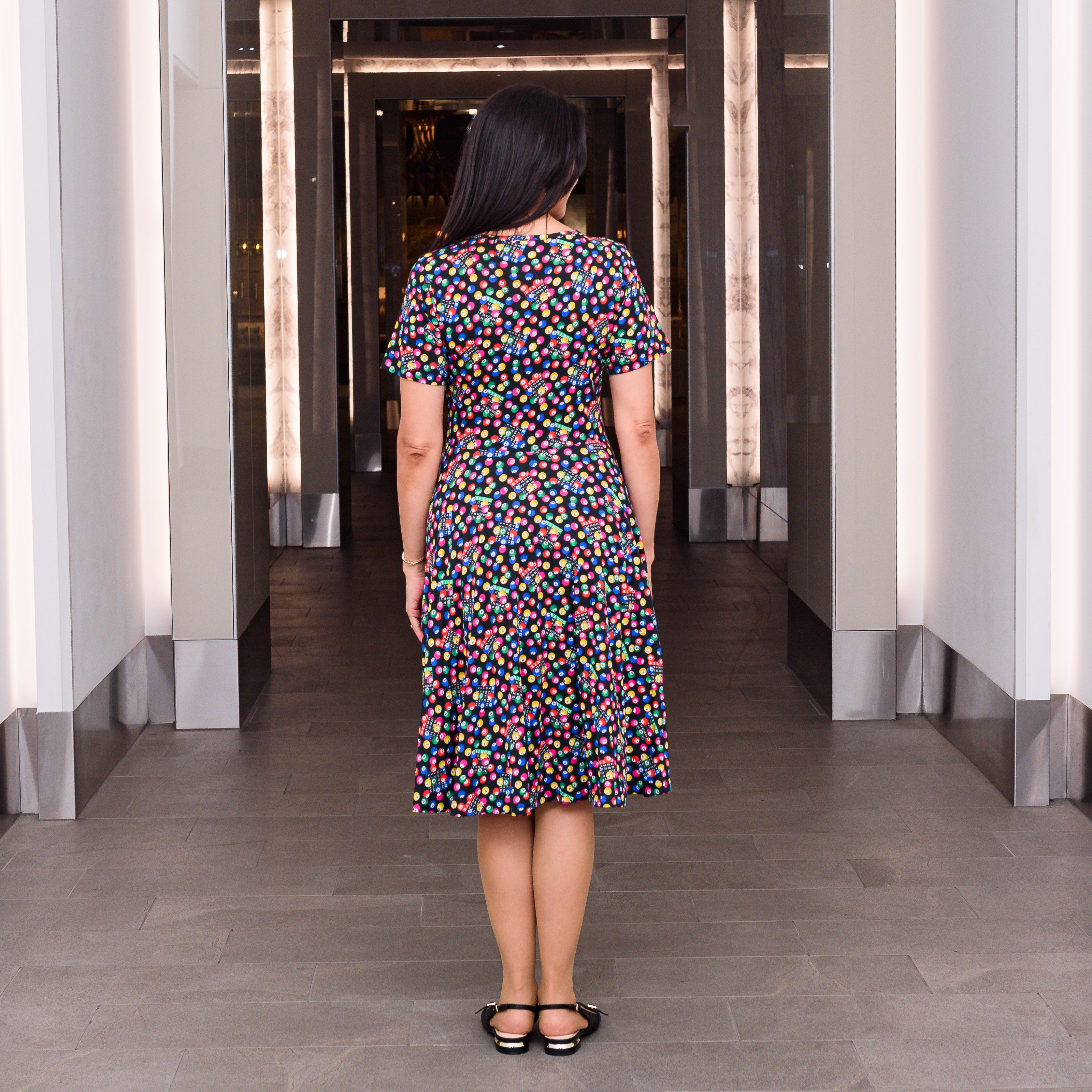 Bingo Time Twirl Dress with Pockets