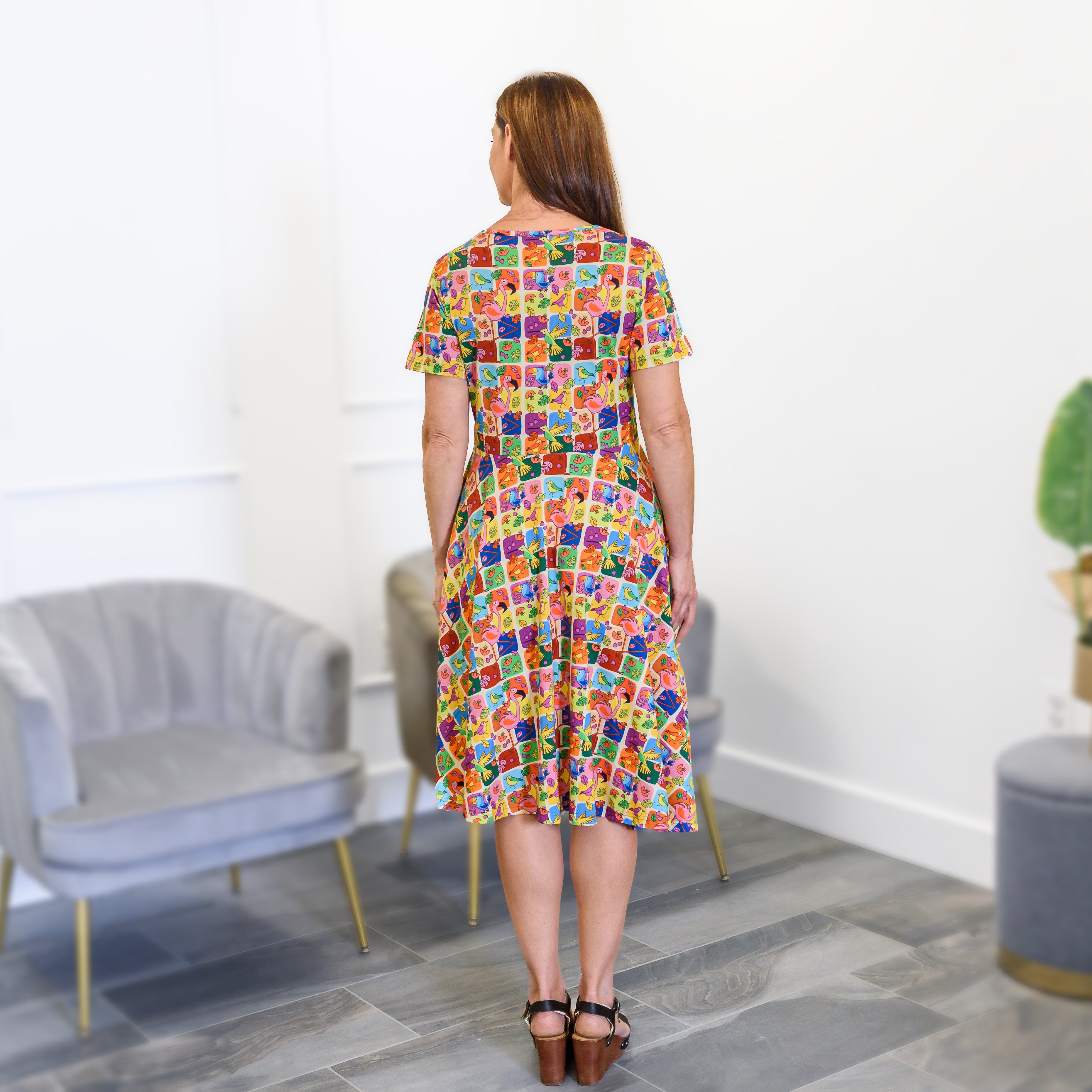 Birdacious Twirl Dress with Pockets