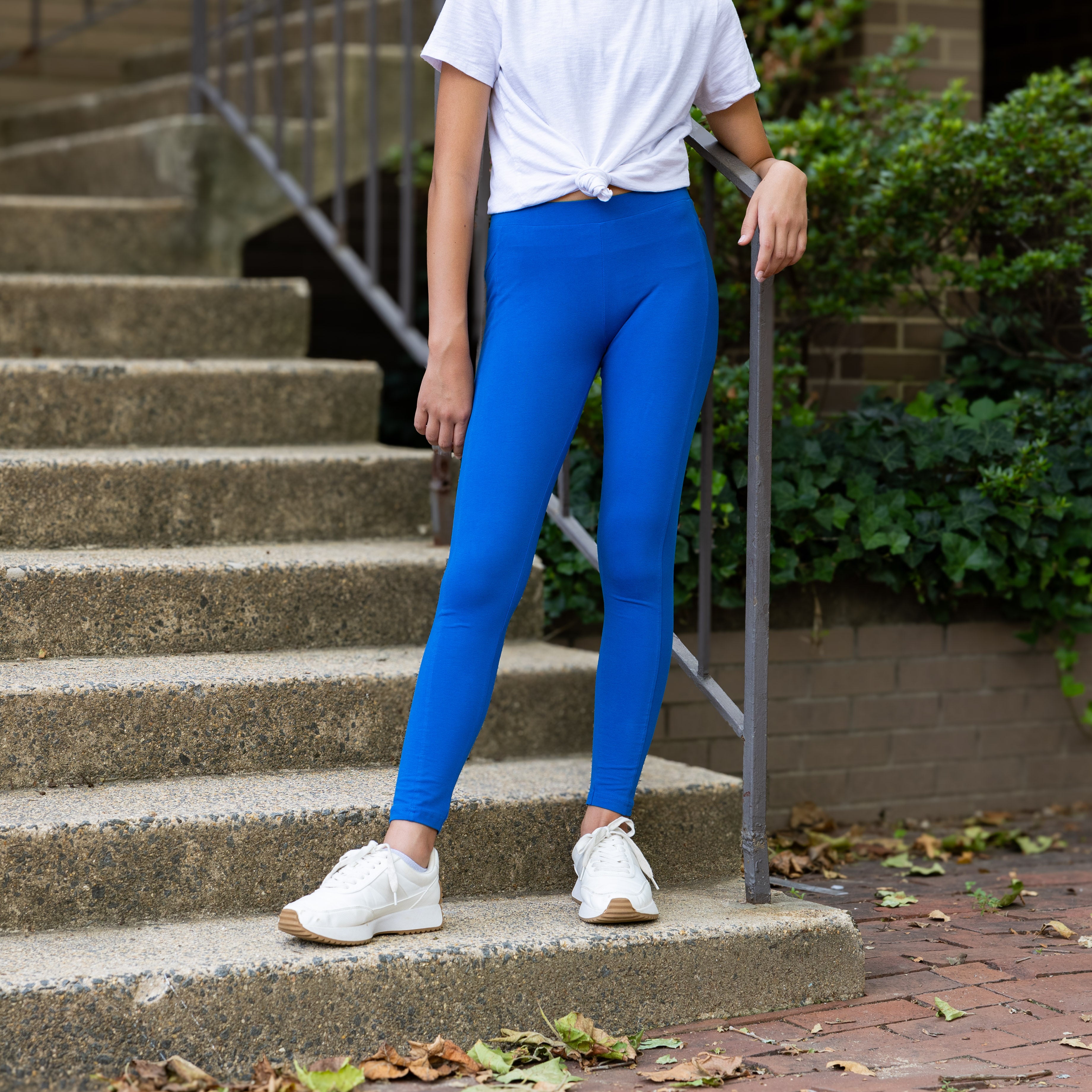Blue Kids Leggings with Pockets