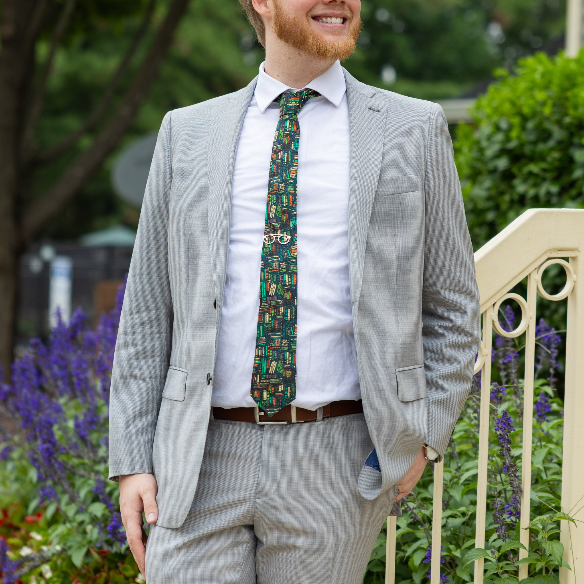 Botanical Library Tie