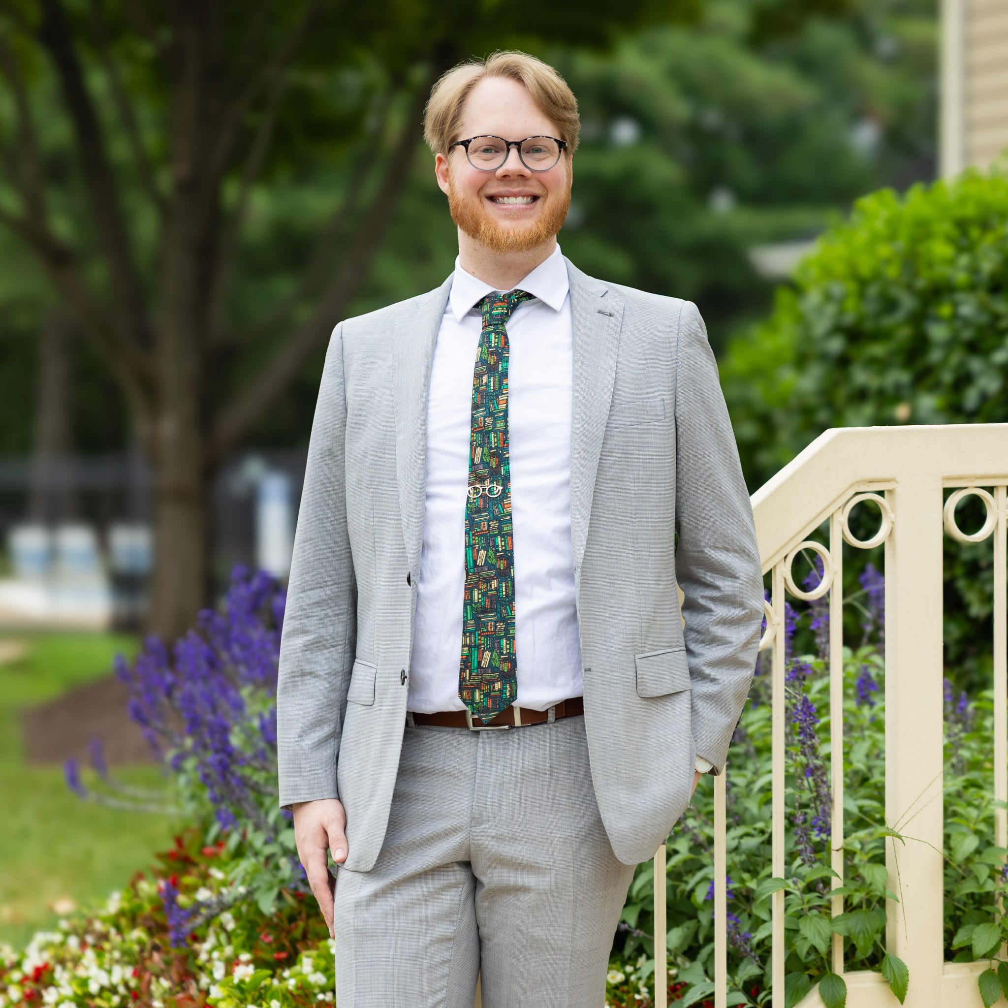 Botanical Library Tie
