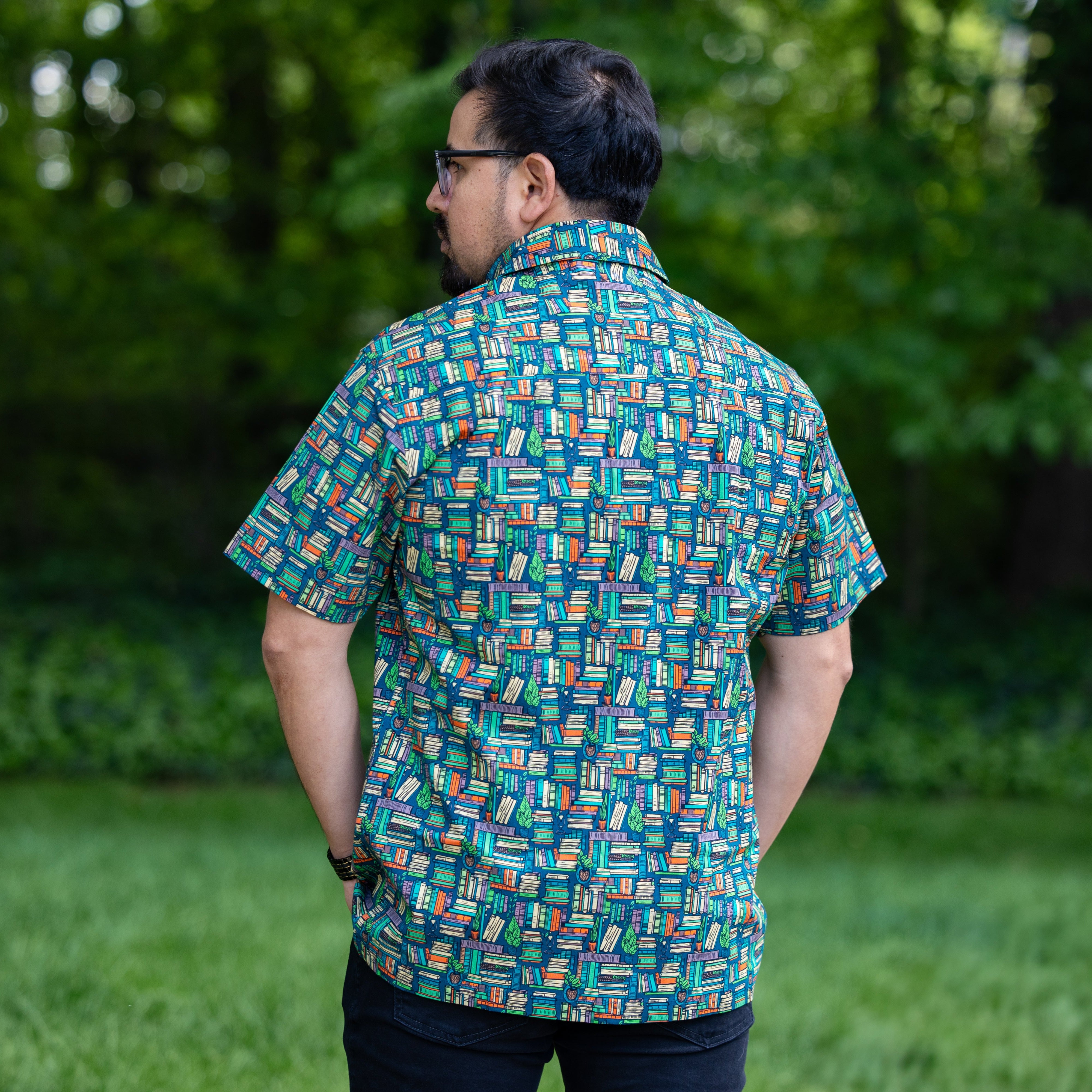 Botanical Library Short Sleeves Button-Up Shirt