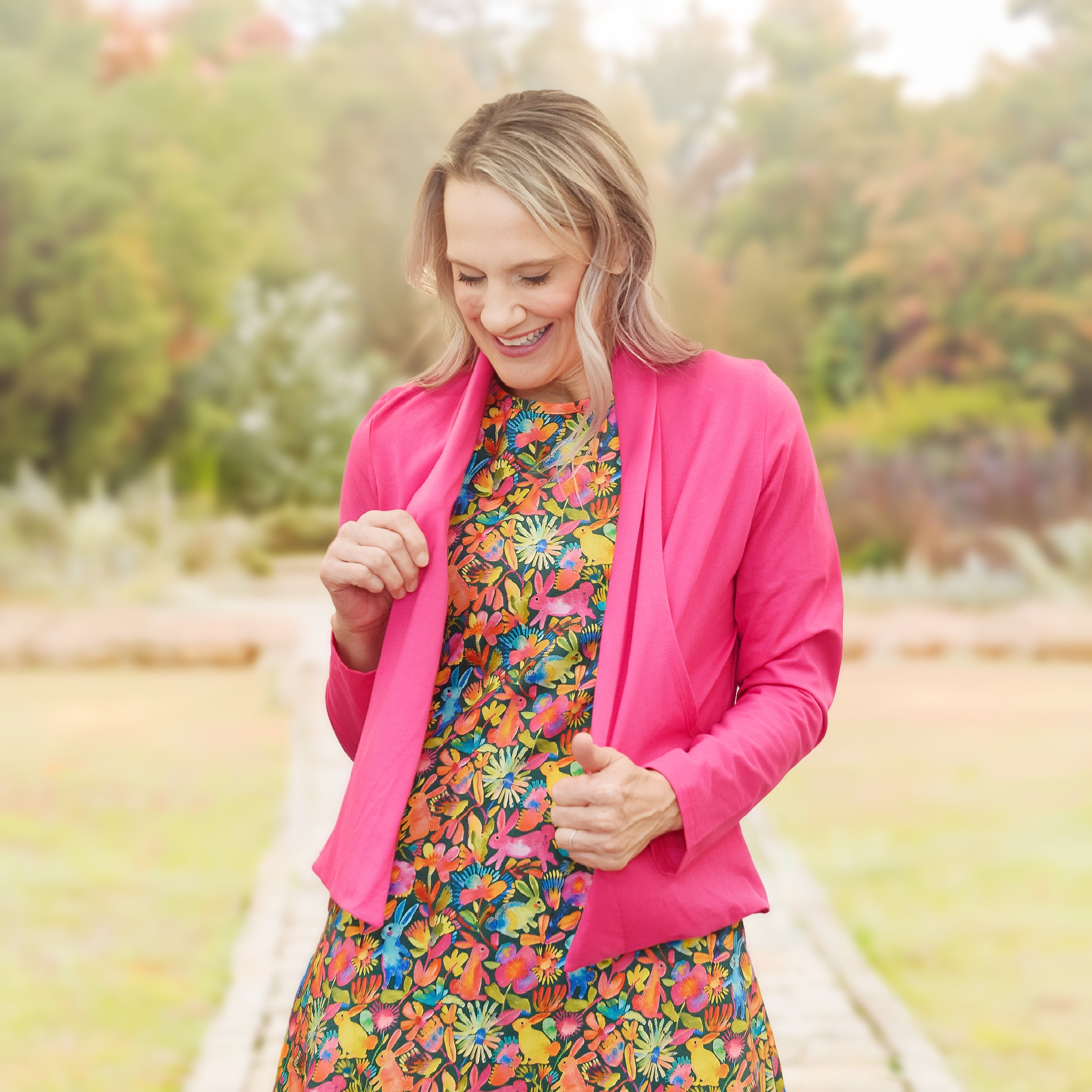 Pink Shorter-Length Cardigan