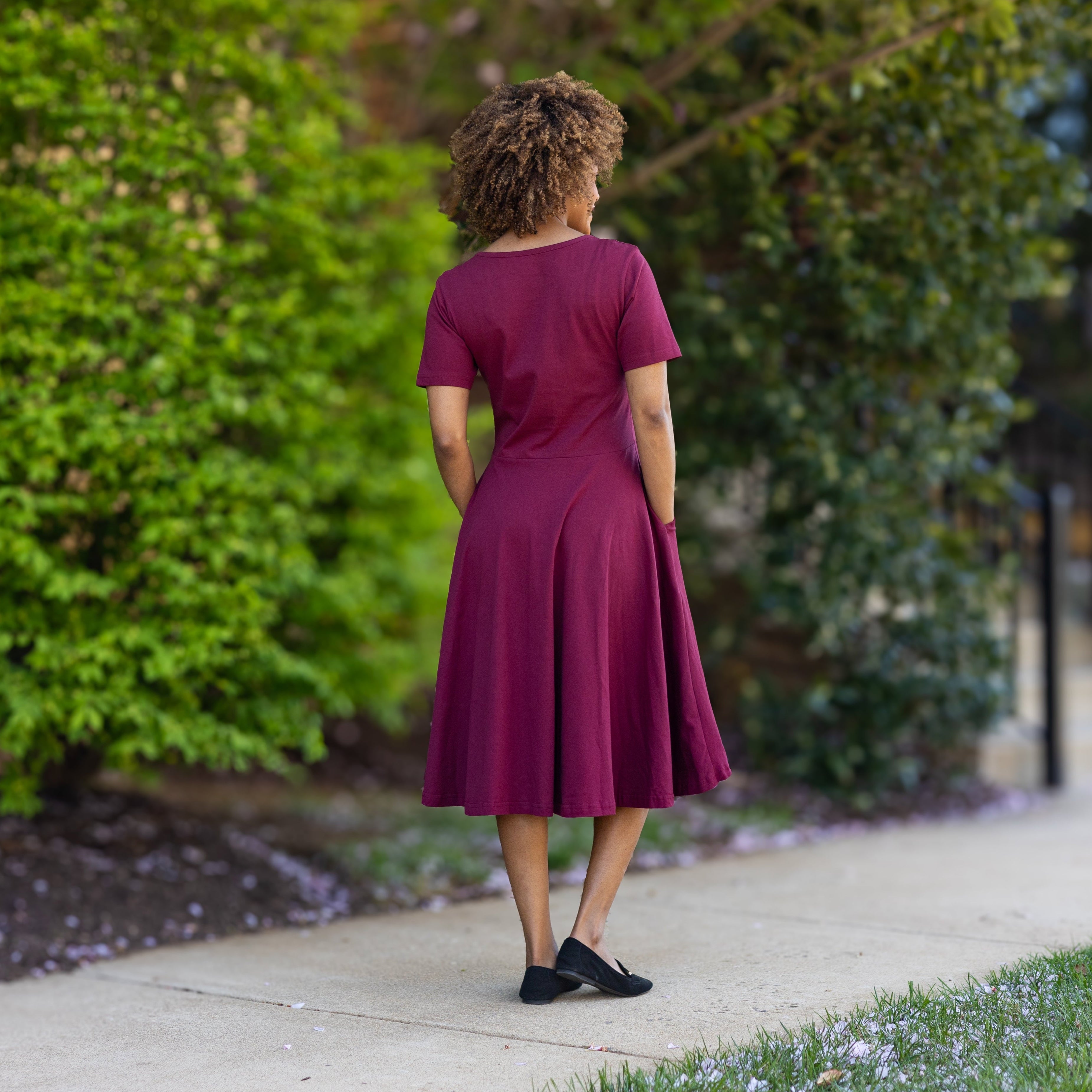 Burgundy Twirl Dress