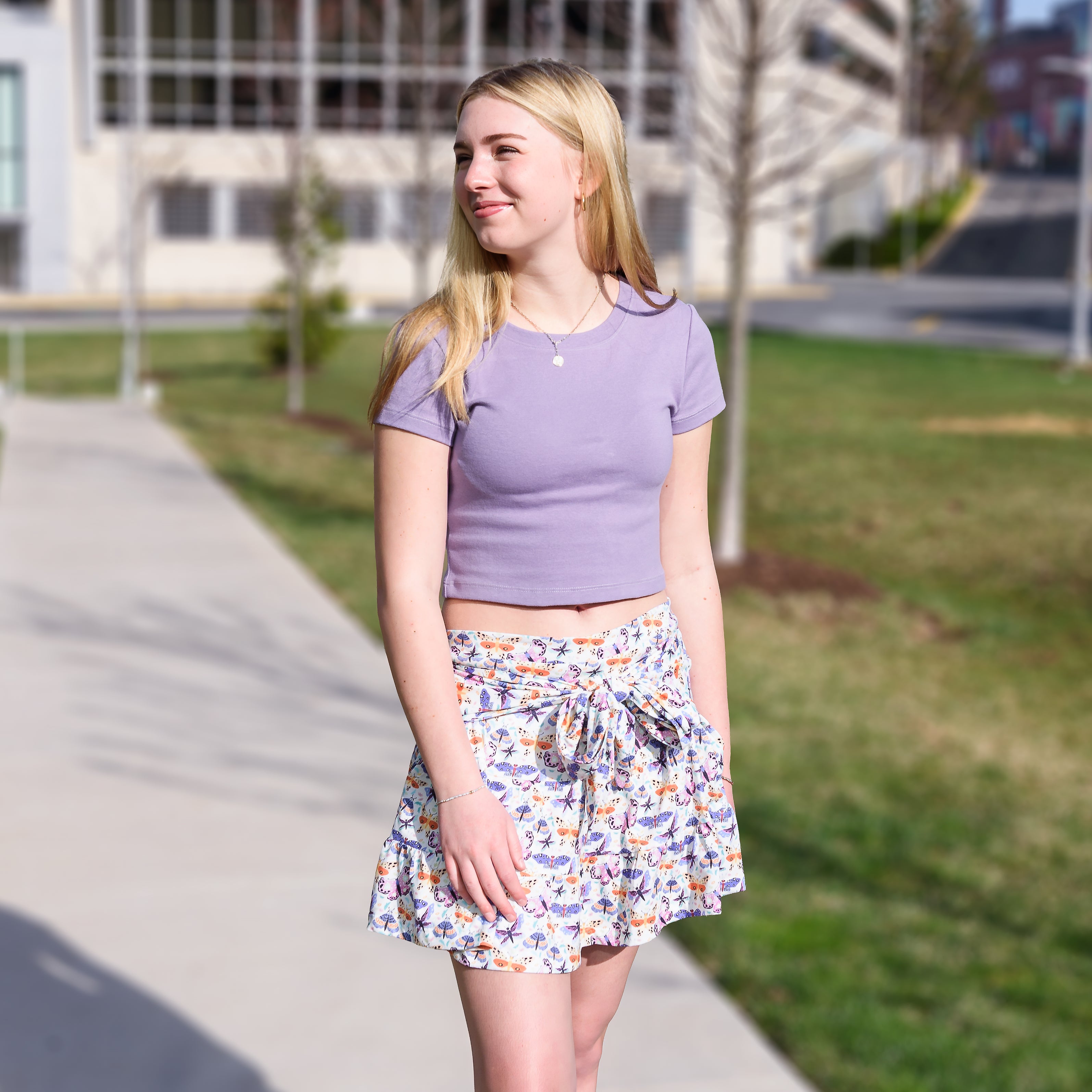 Petals & Wings Skater Skort with Pockets (Teen)