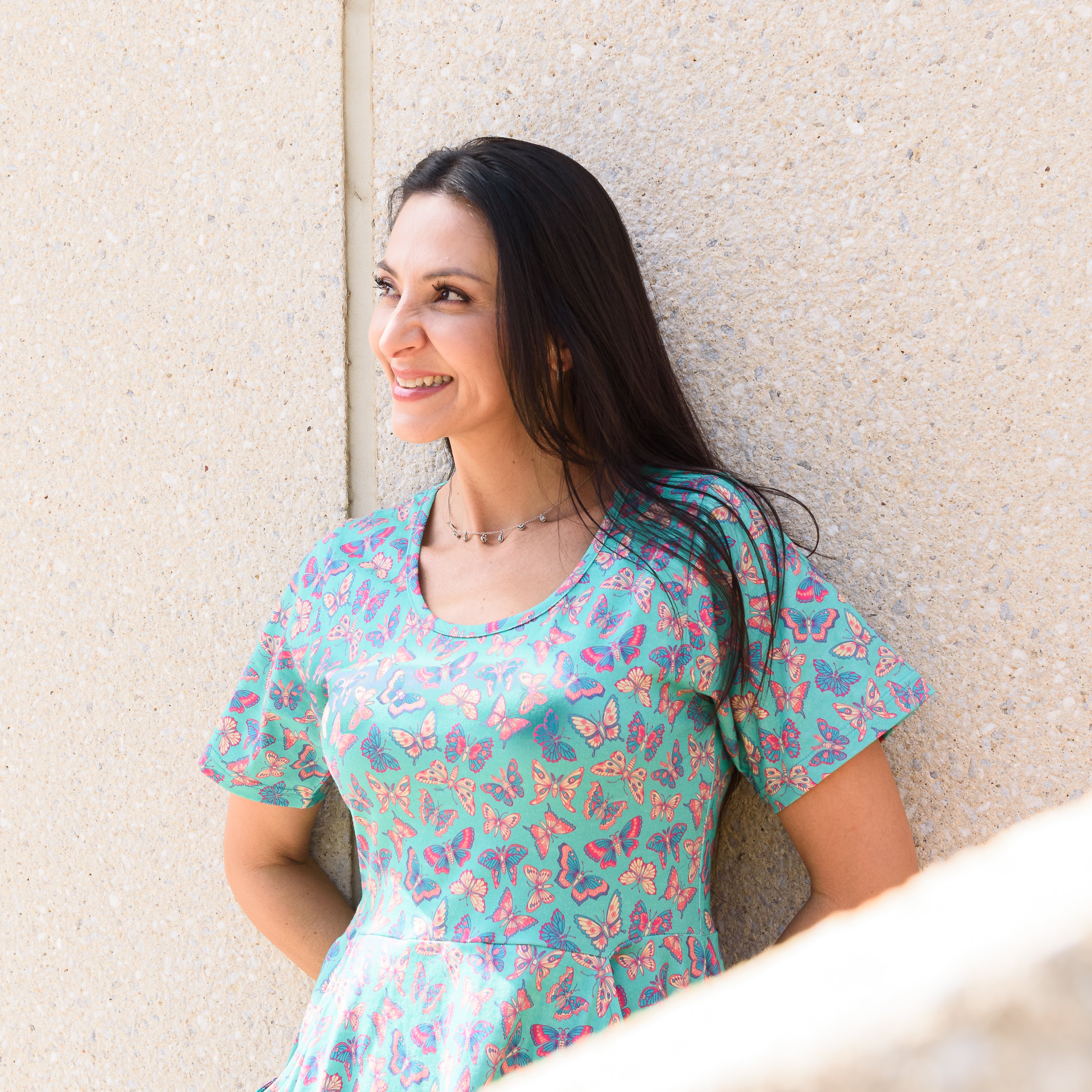Butterfly Meadows Twirl Dress with Pockets