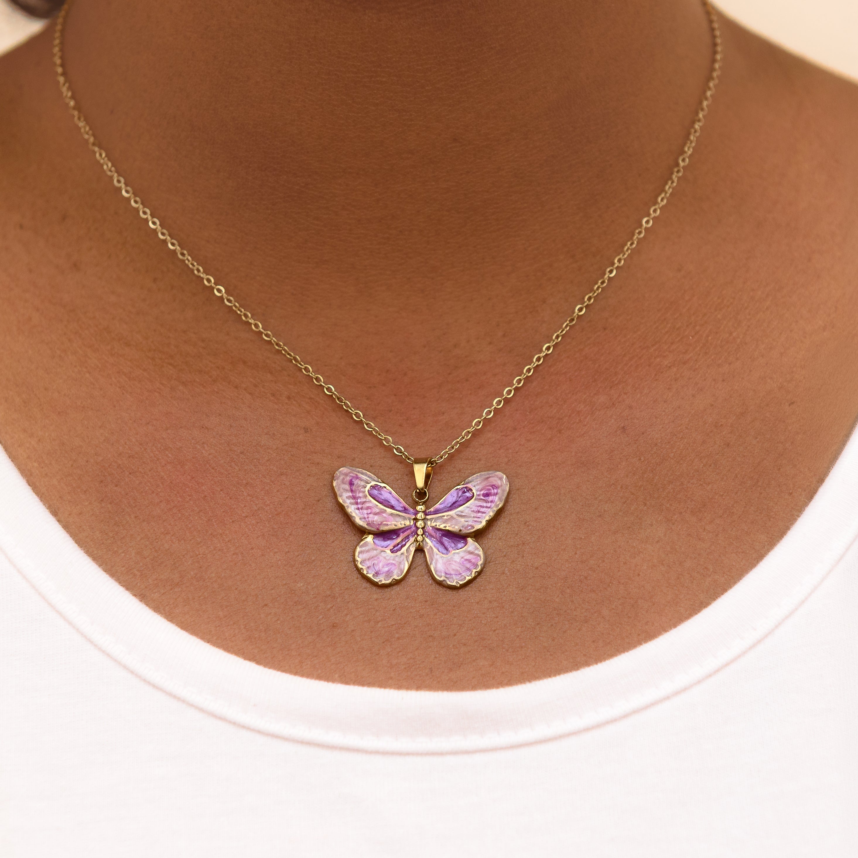 Butterfly Stainless Steel Necklace