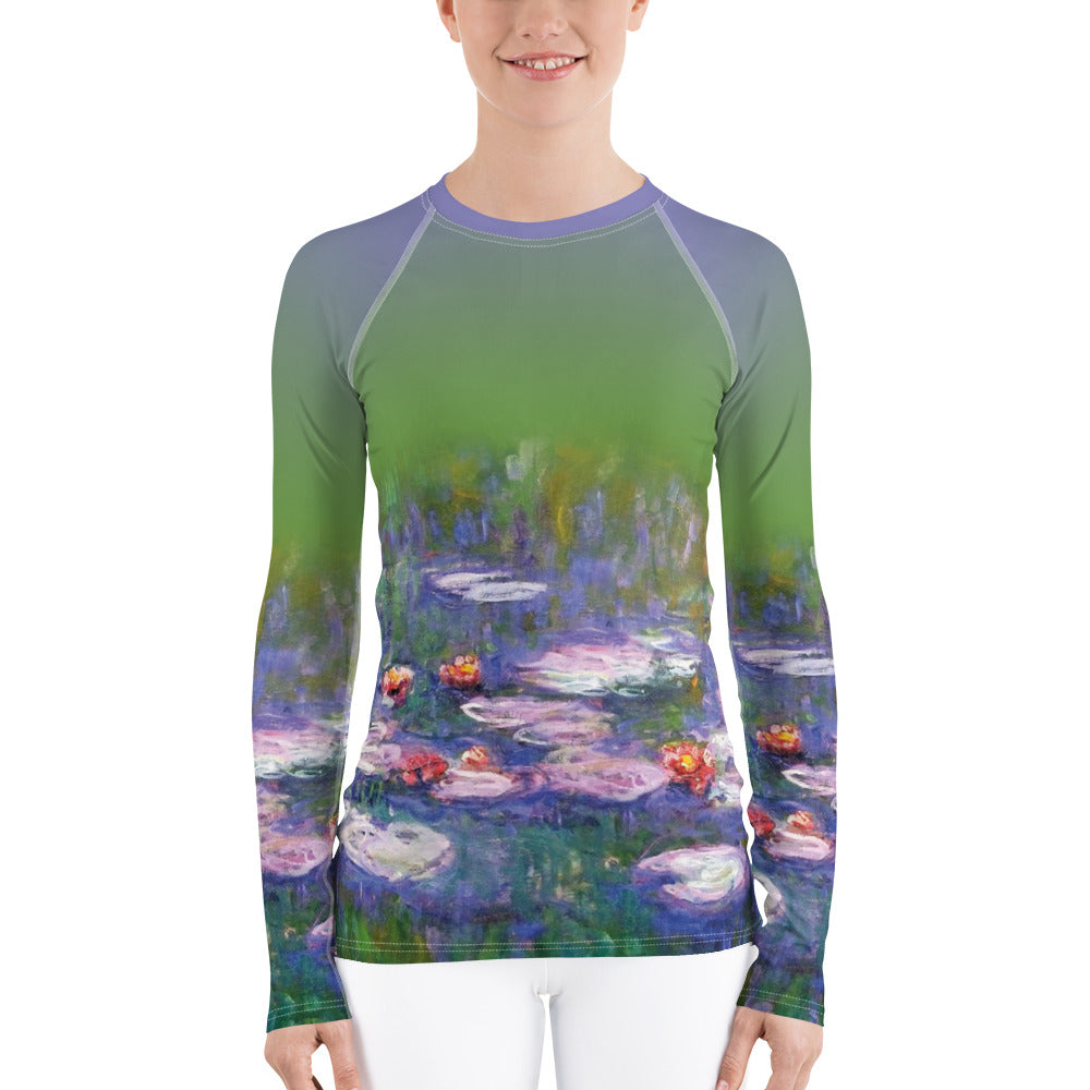 Monet's Water Lilies Rash Guard Top (POD)