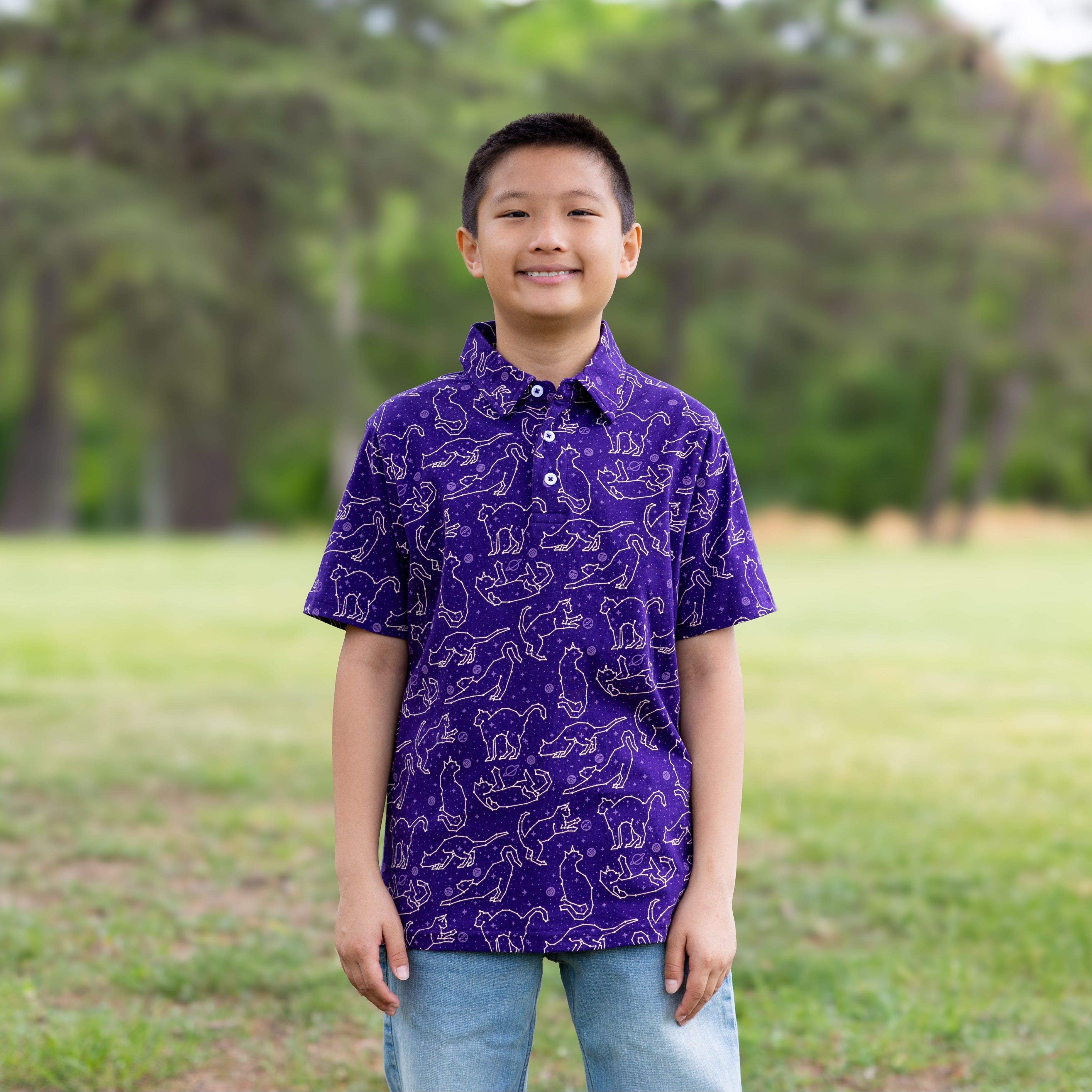 Cats Constellations Kids Polo