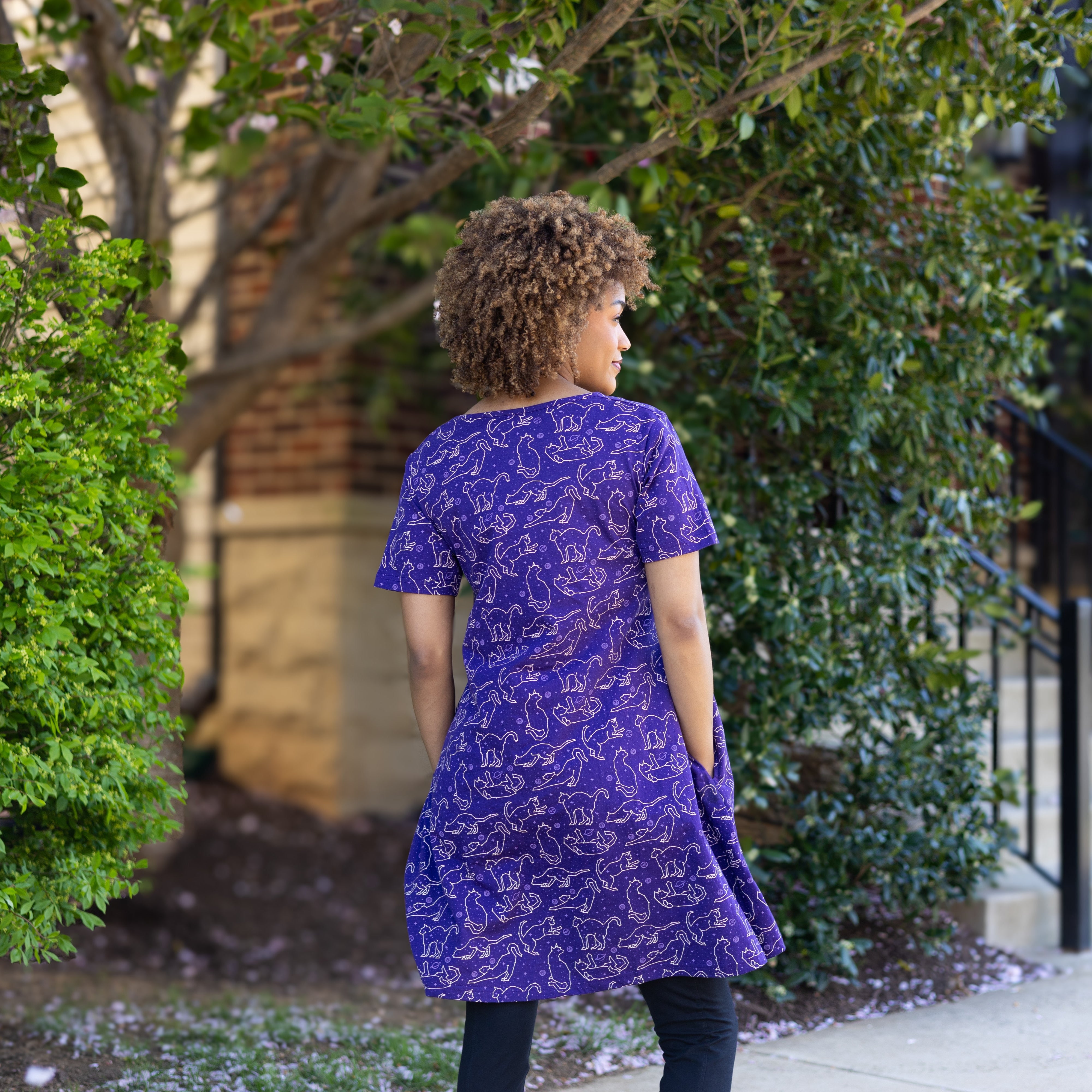 Cats Constellations Glow-in-the-Dark Long Tunic