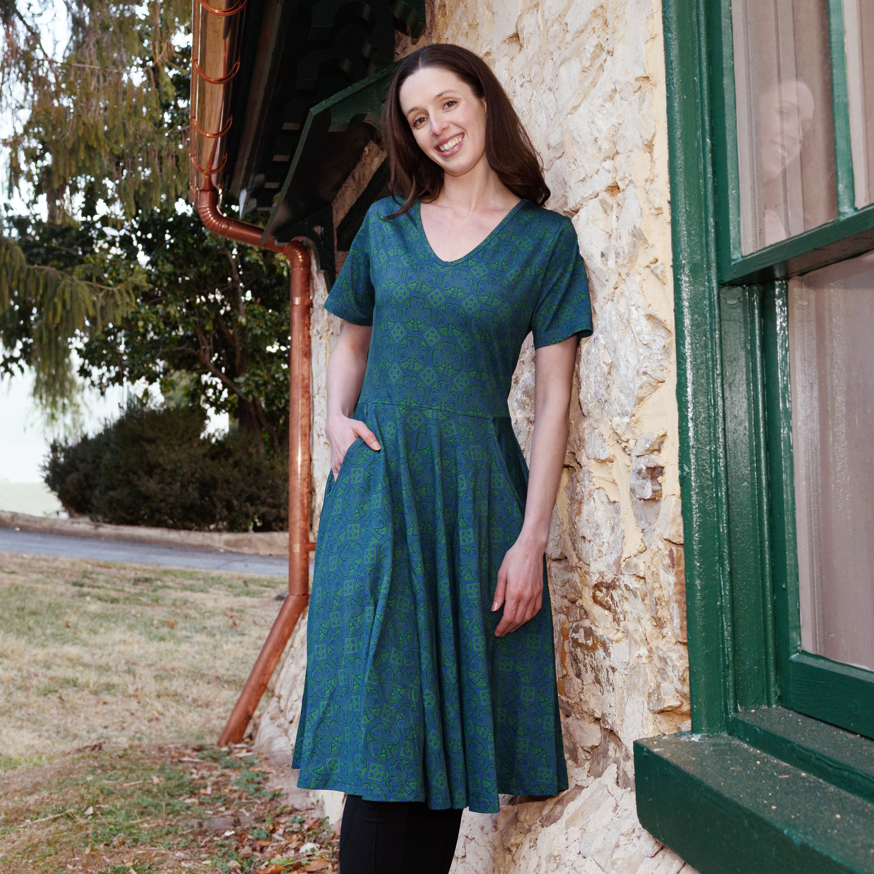 Celtic Cats Twirl Dress with Pockets