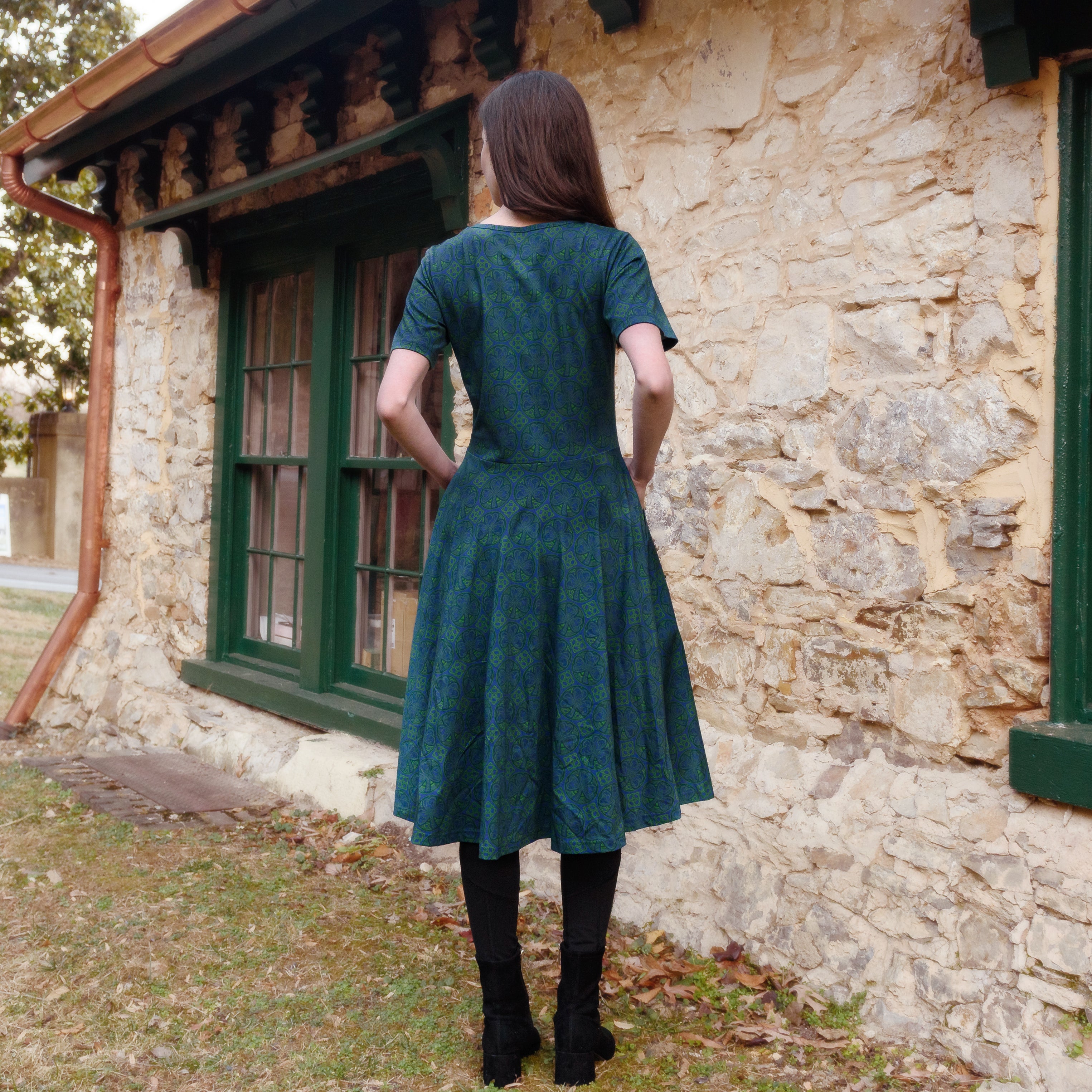 Celtic Cats Twirl Dress with Pockets