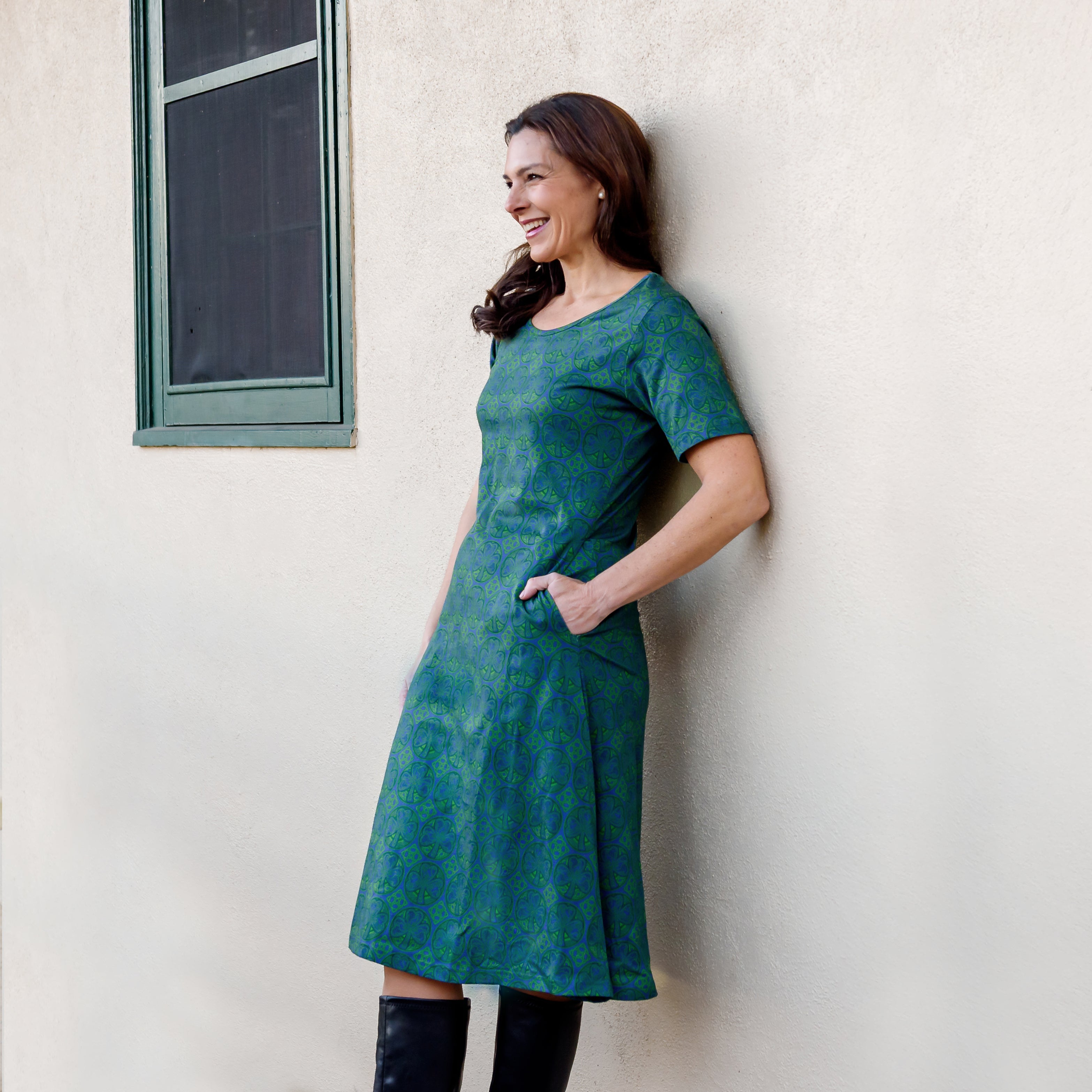Celtic Cats A-Line Dress with Pockets