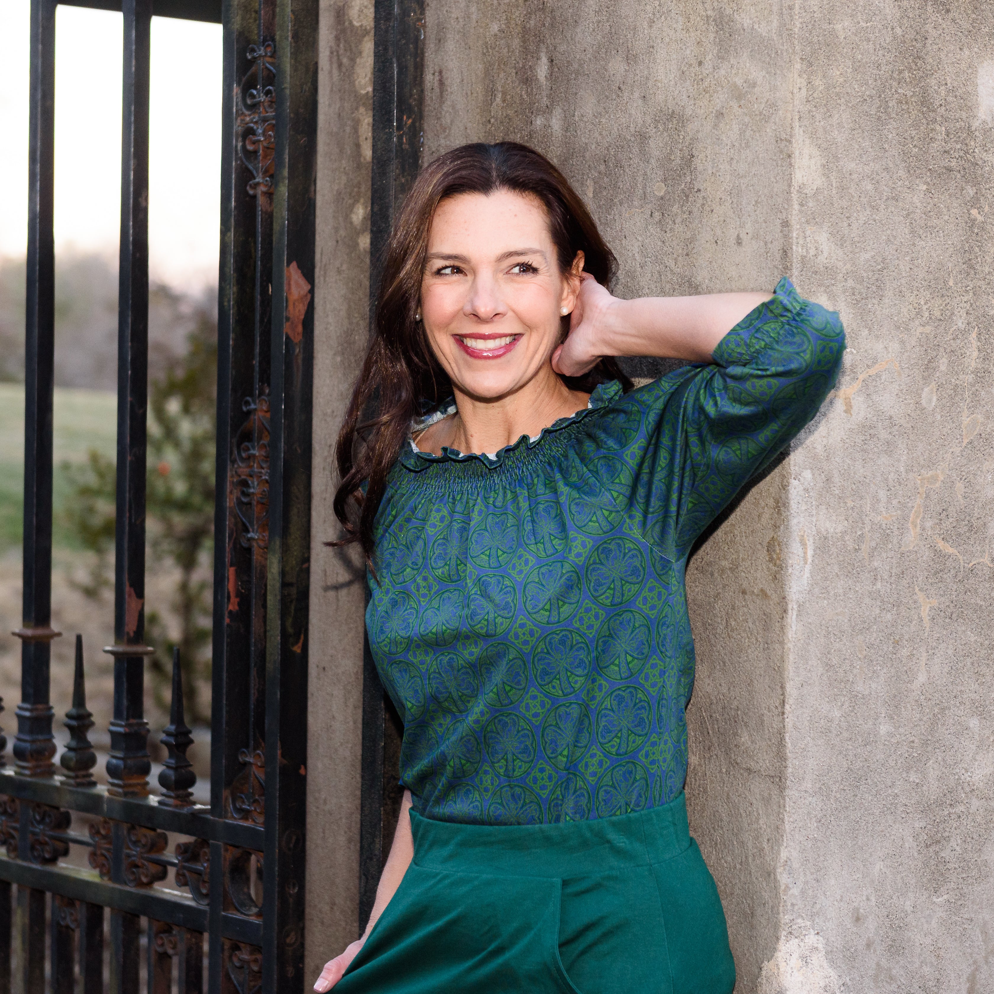 Celtic Cats Smocked Top