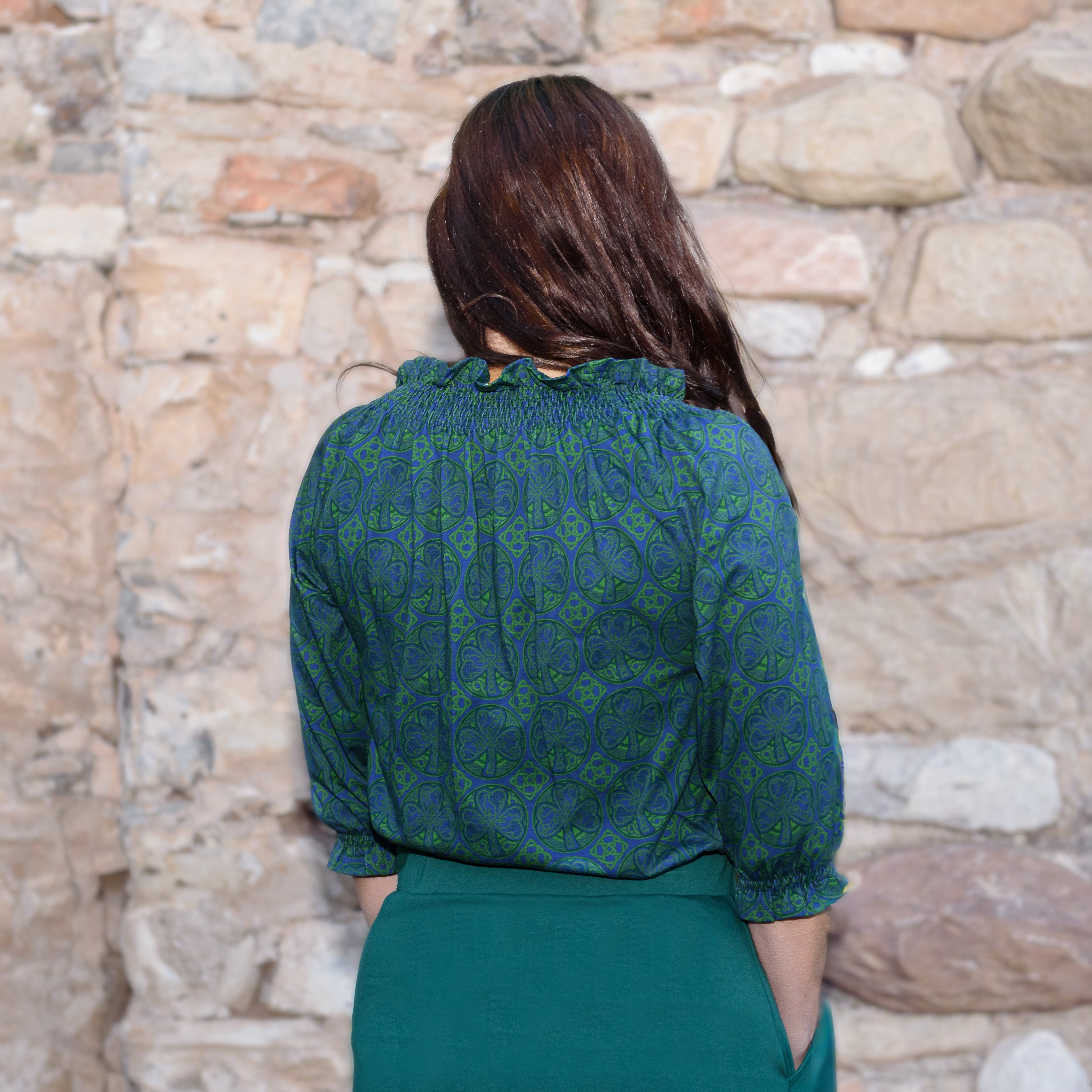 Celtic Cats Smocked Top