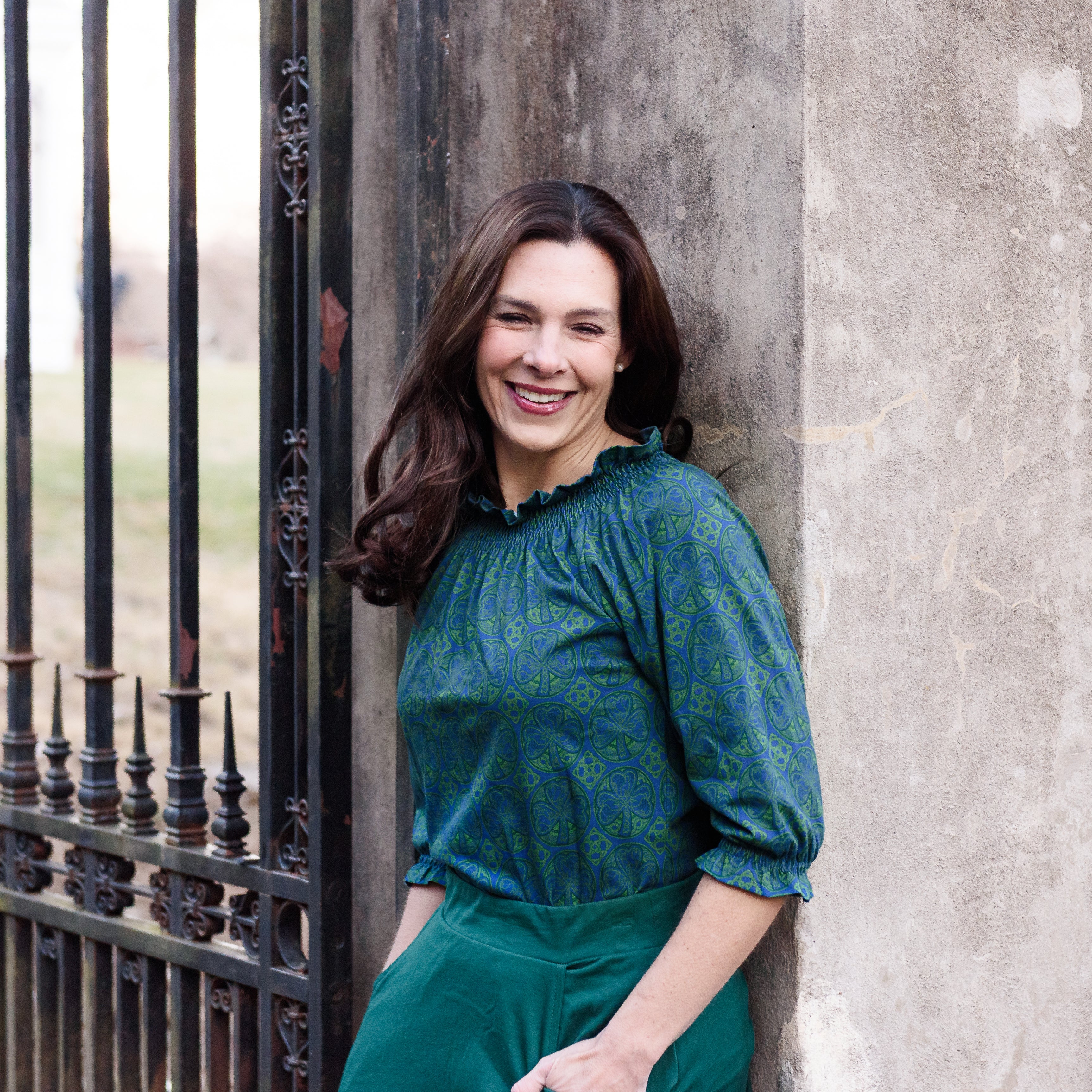 Celtic Cats Smocked Top