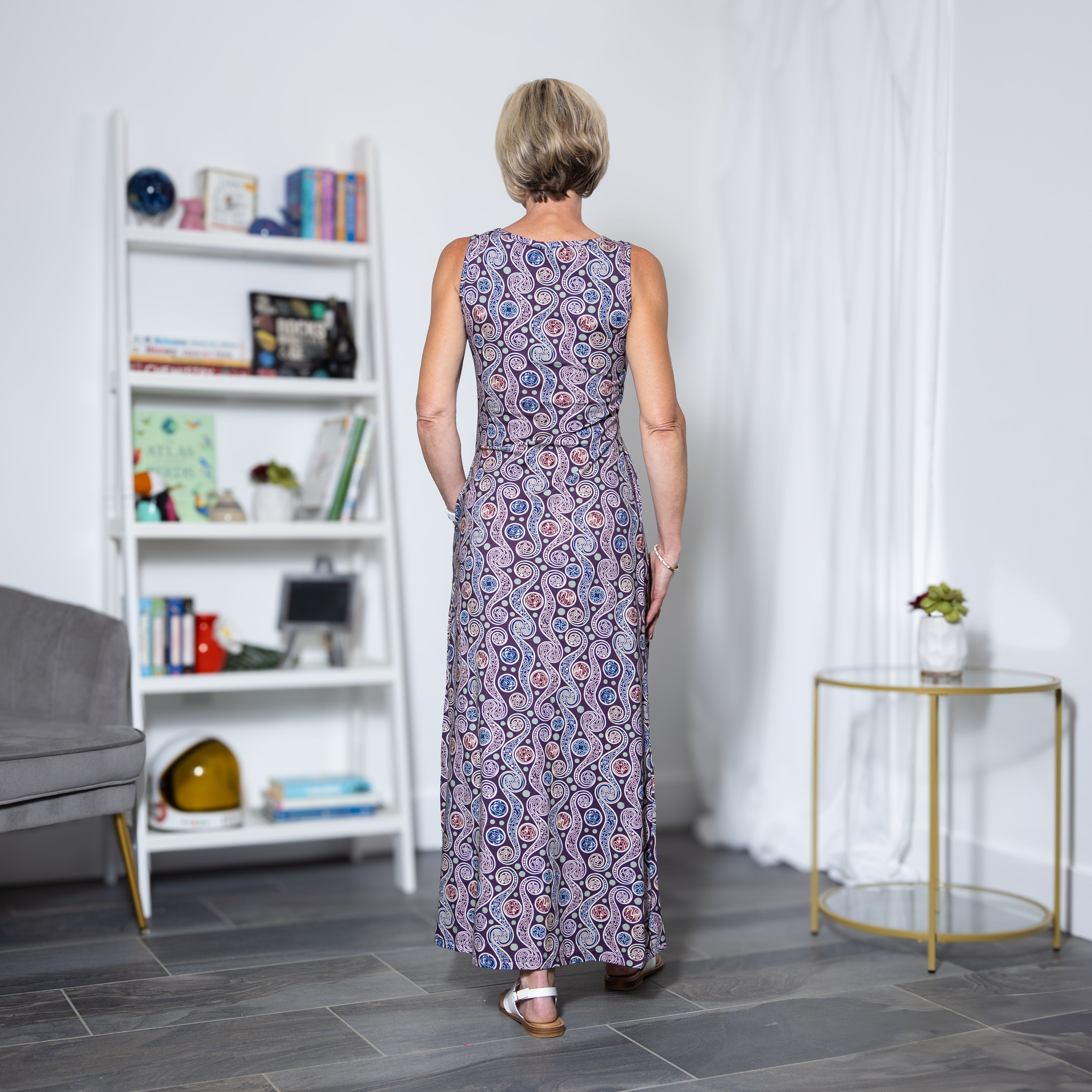 Celtic Paisley Sleeveless Maxi Dress
