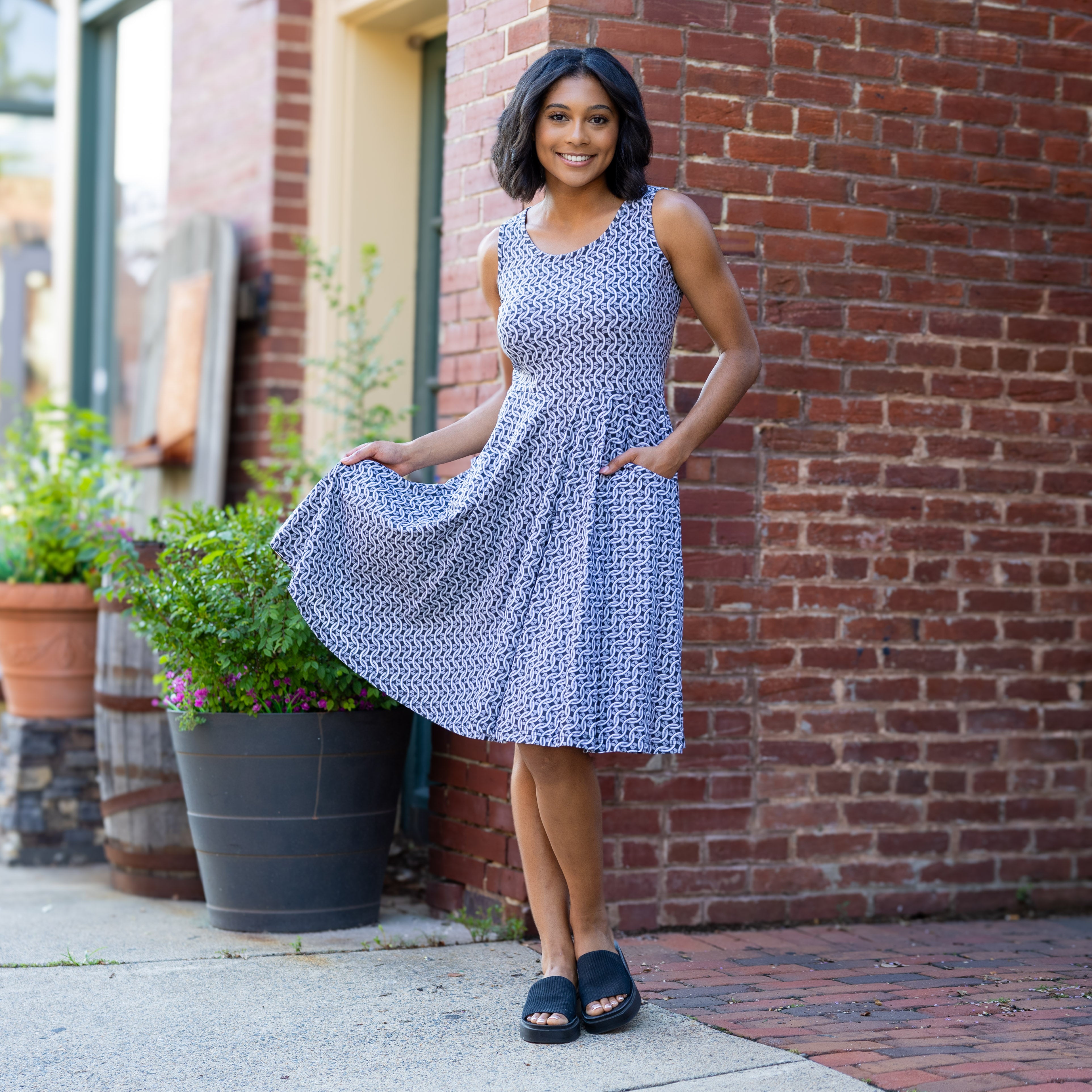 Chainmail Sleeveless Twirl Dress