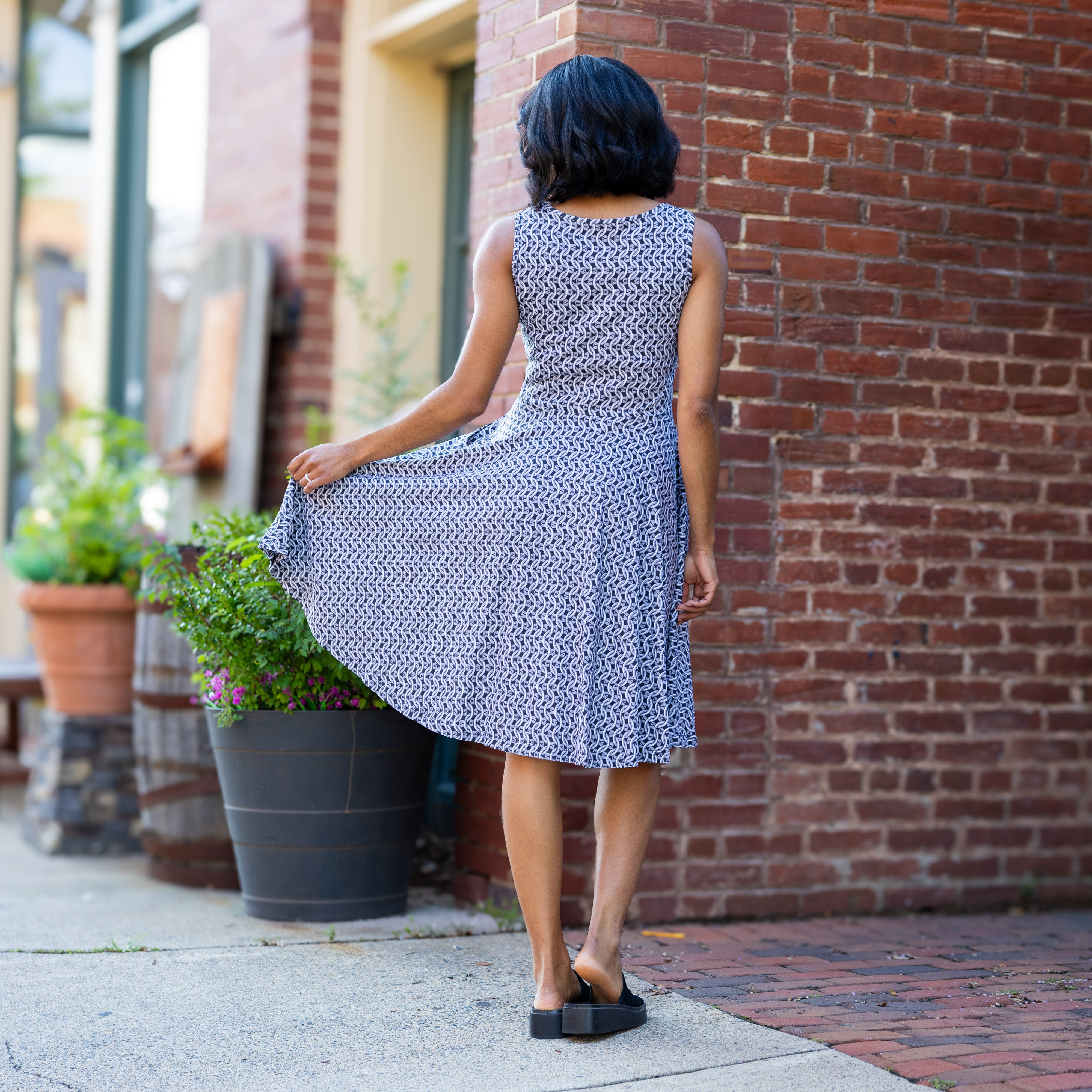 Chainmail Sleeveless Twirl Dress