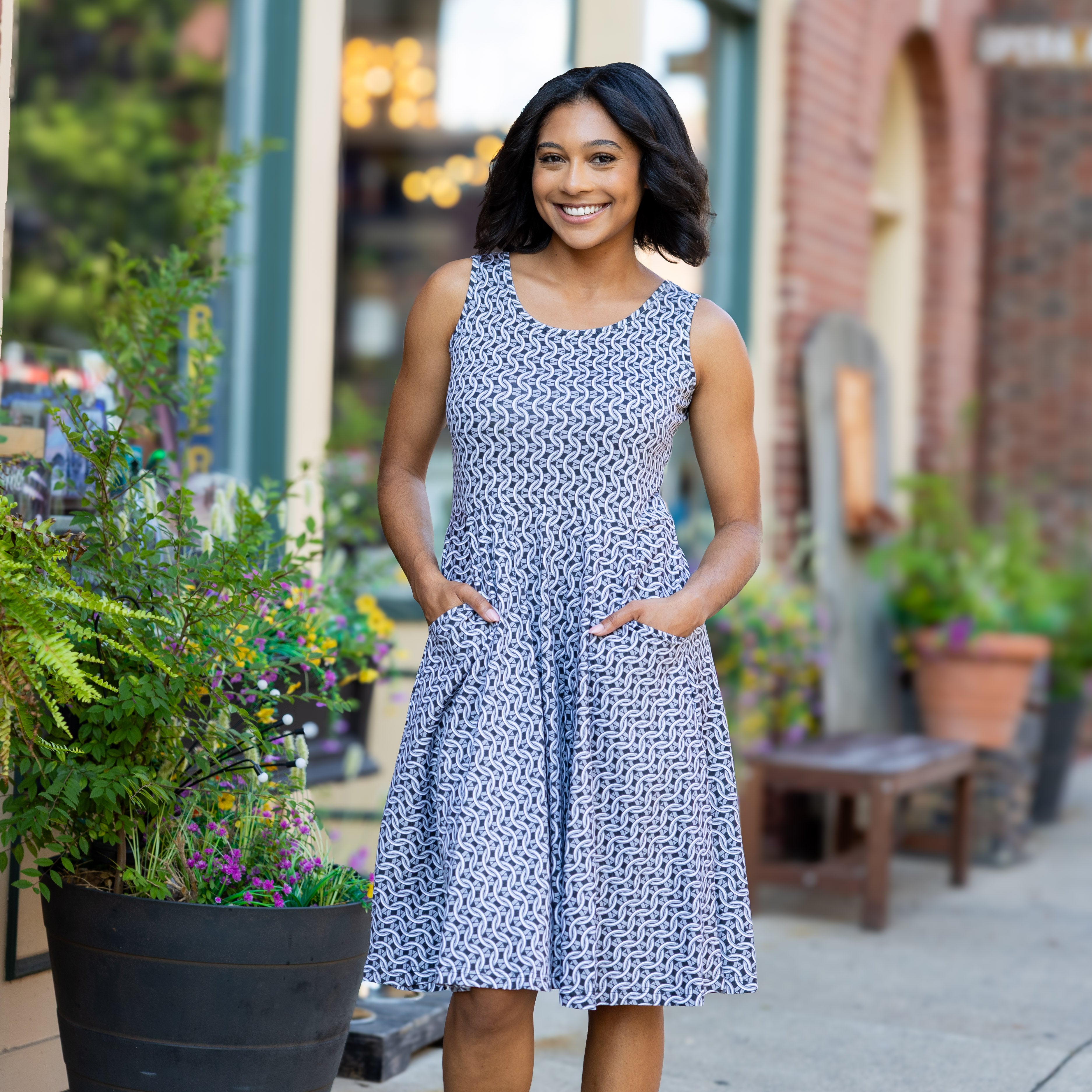 Chainmail Sleeveless Twirl Dress