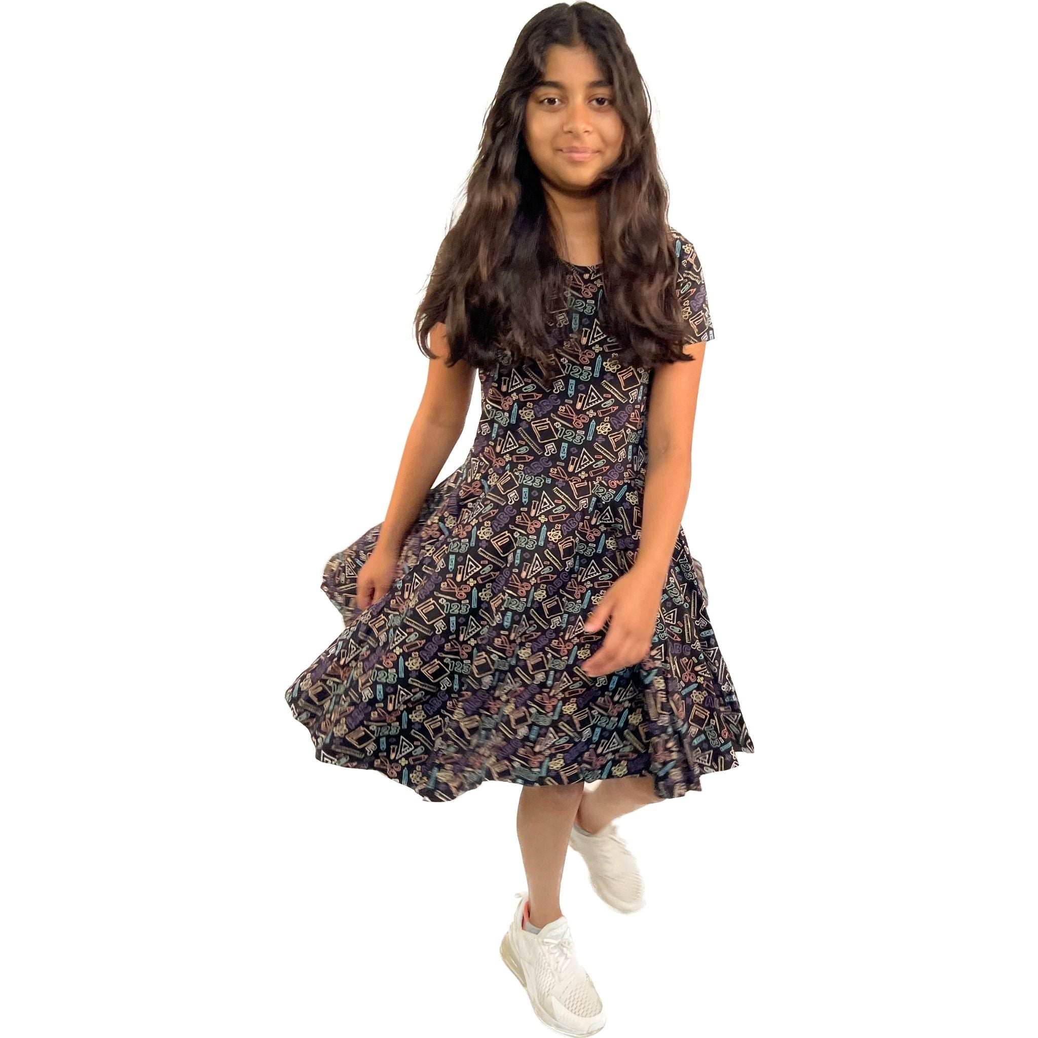 Chalkboard STEAM Kids Twirl Dress