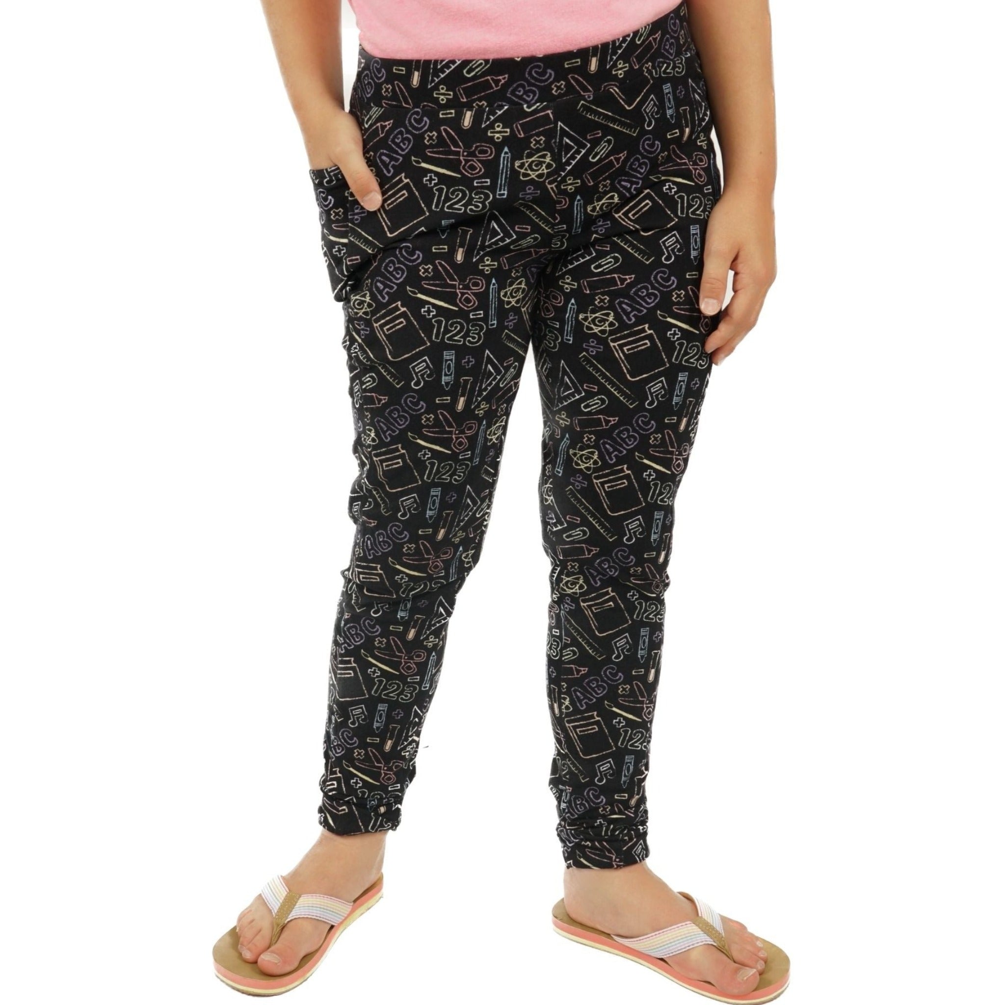 Chalkboard STEAM Kids Leggings with Pockets