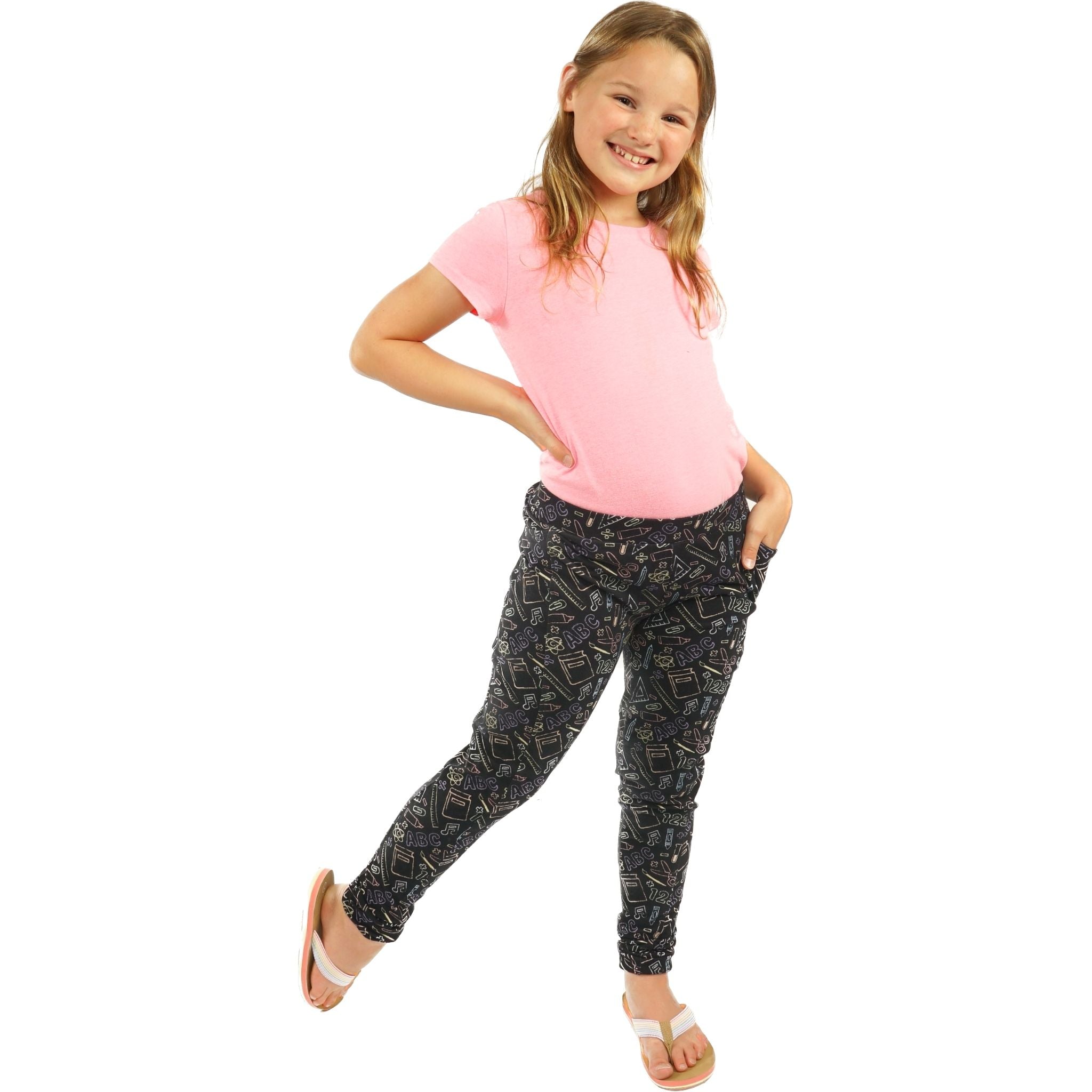 Chalkboard STEAM Kids Leggings with Pockets