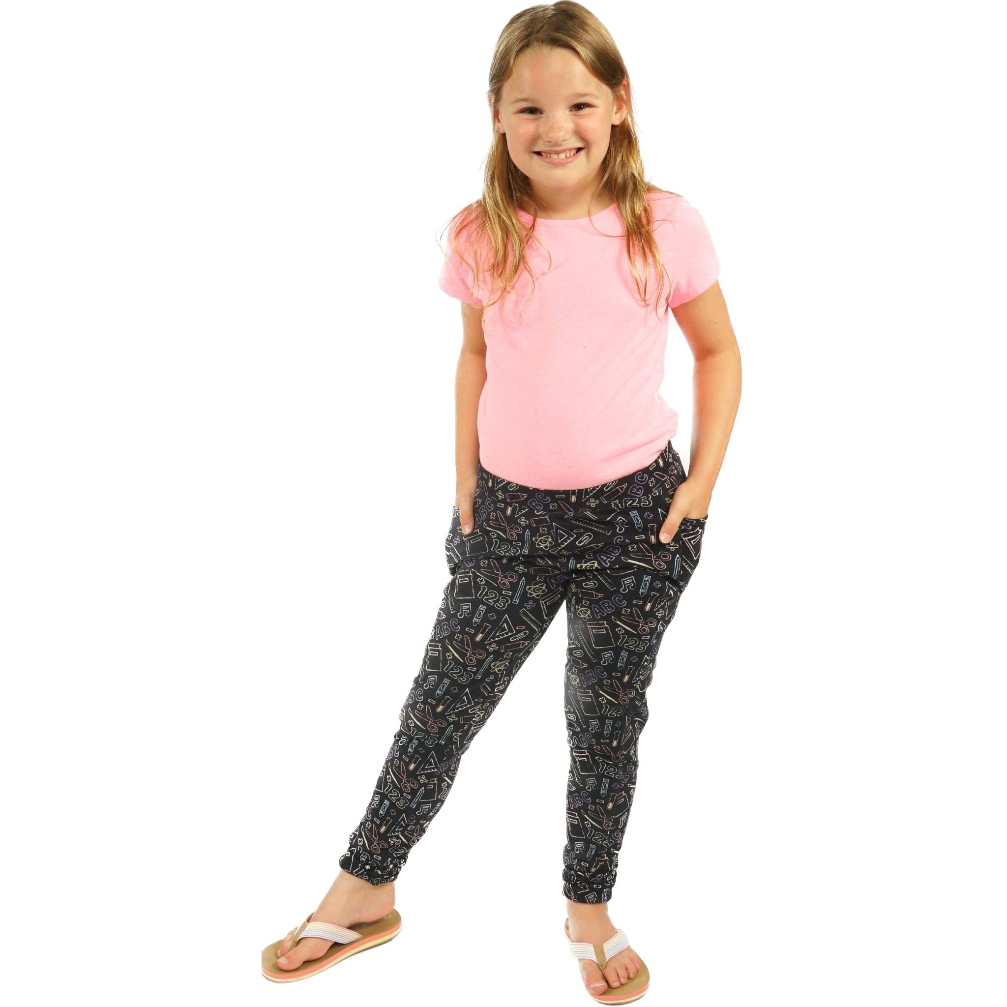 Chalkboard STEAM Kids Leggings with Pockets