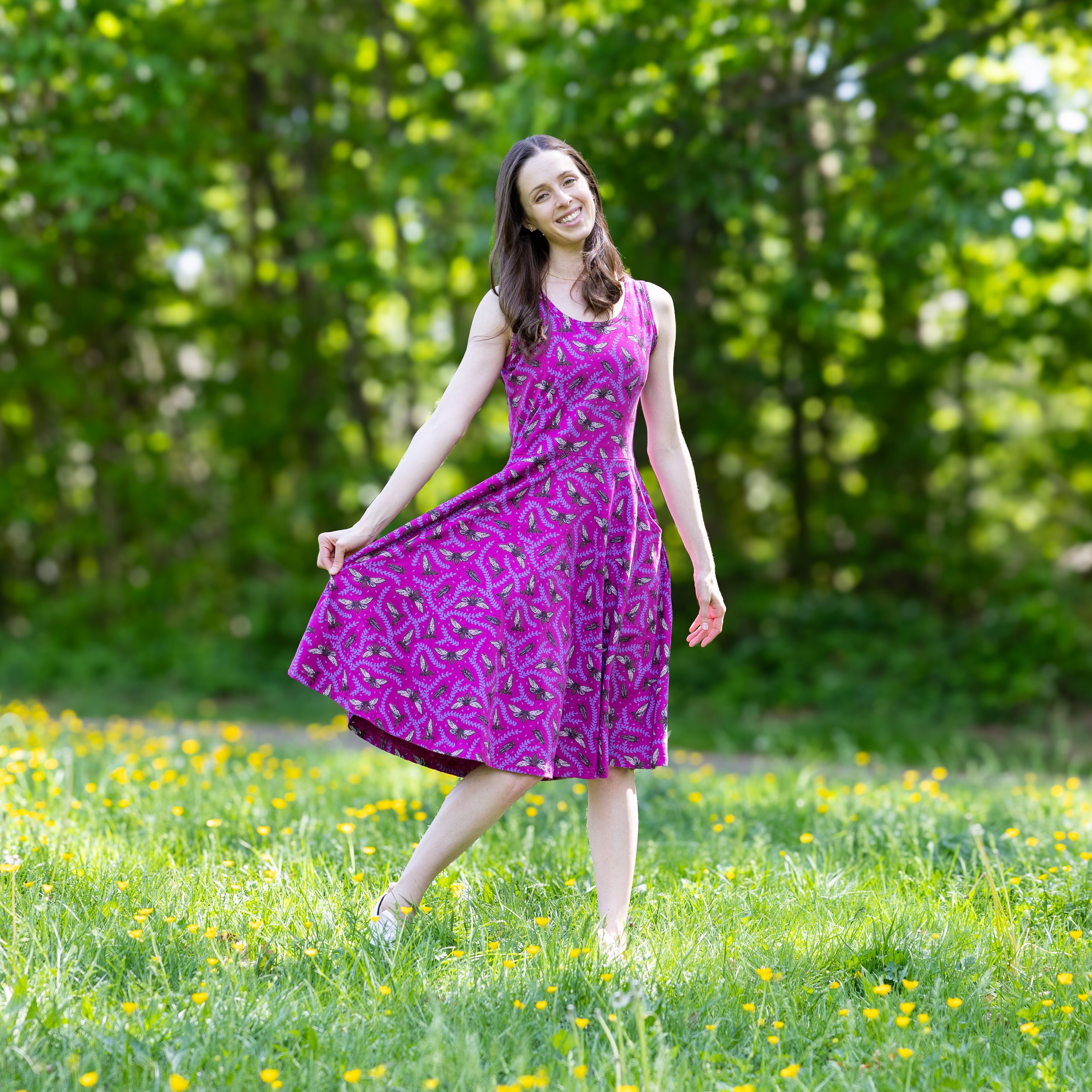 Cicadas Sleeveless Twirl Dress