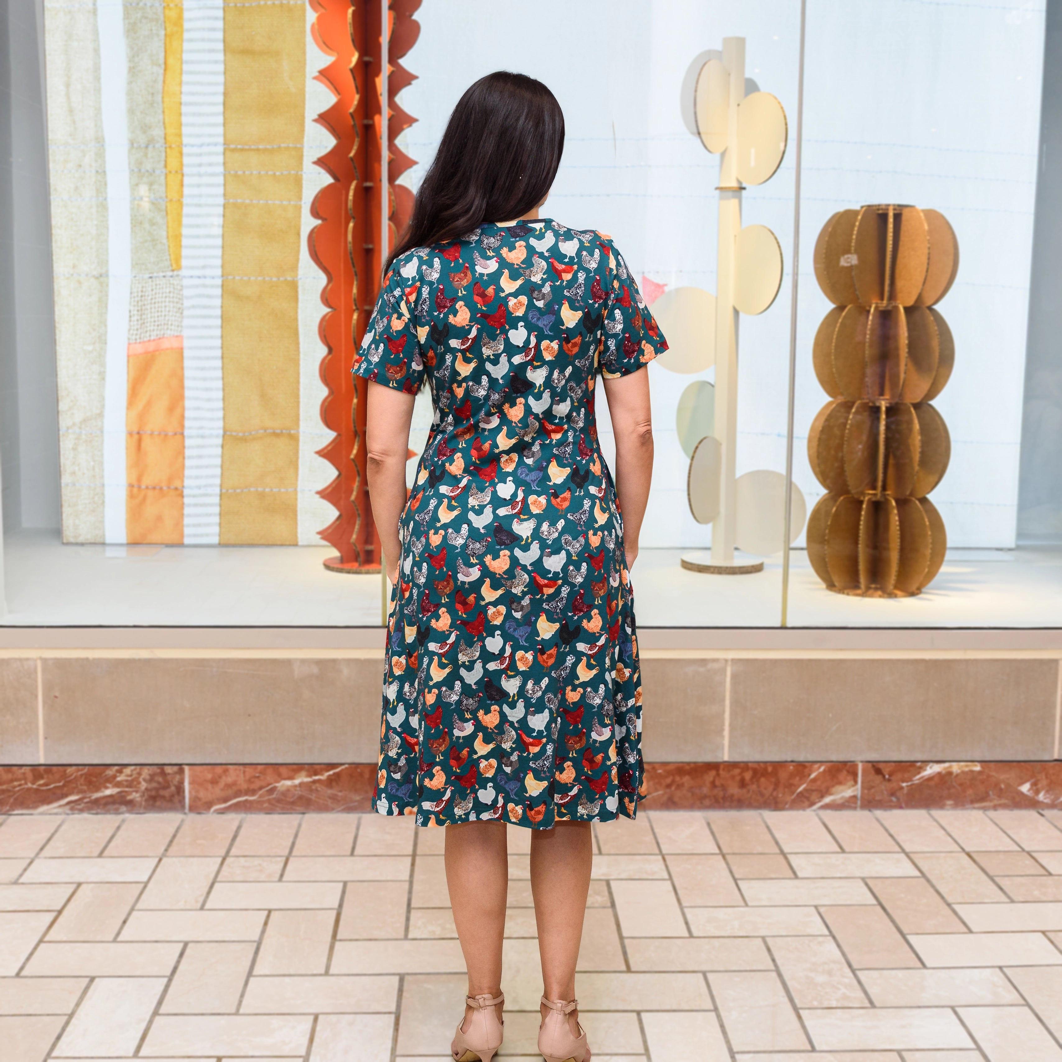 Cluck Couture A-Line Dress with Pockets
