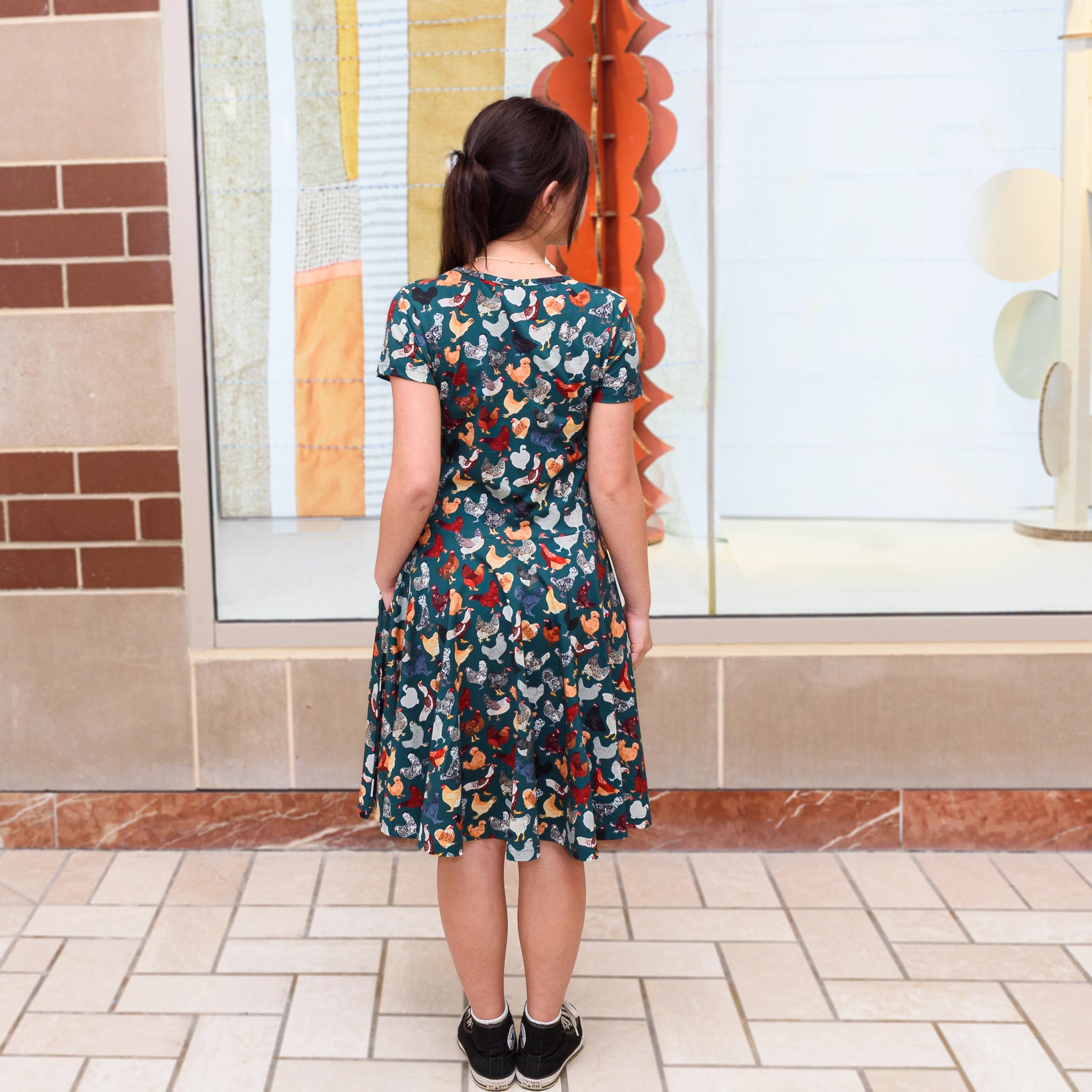 Cluck Couture Kids Twirl Dress with Pockets