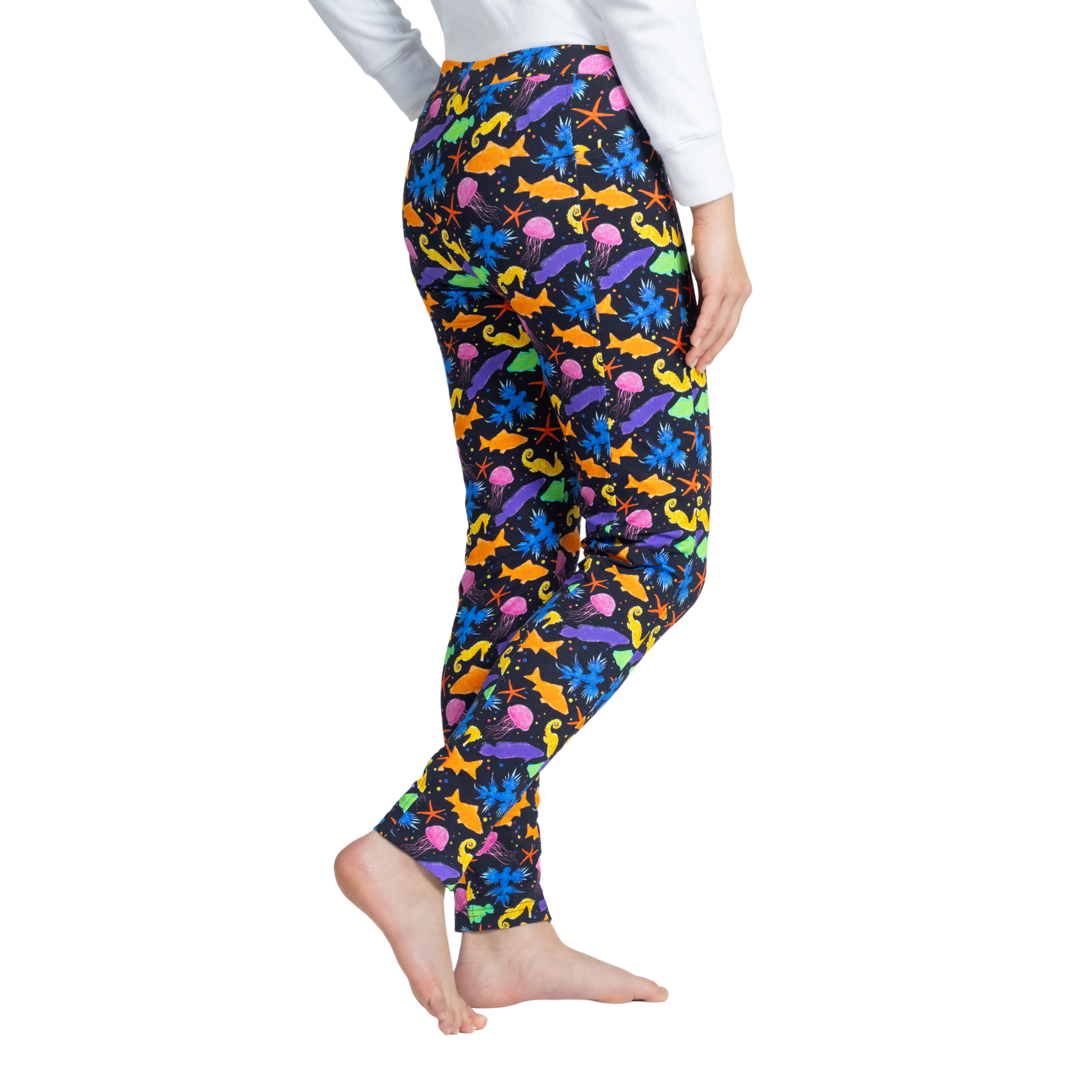 Colorful Sea Kids Leggings with Pockets