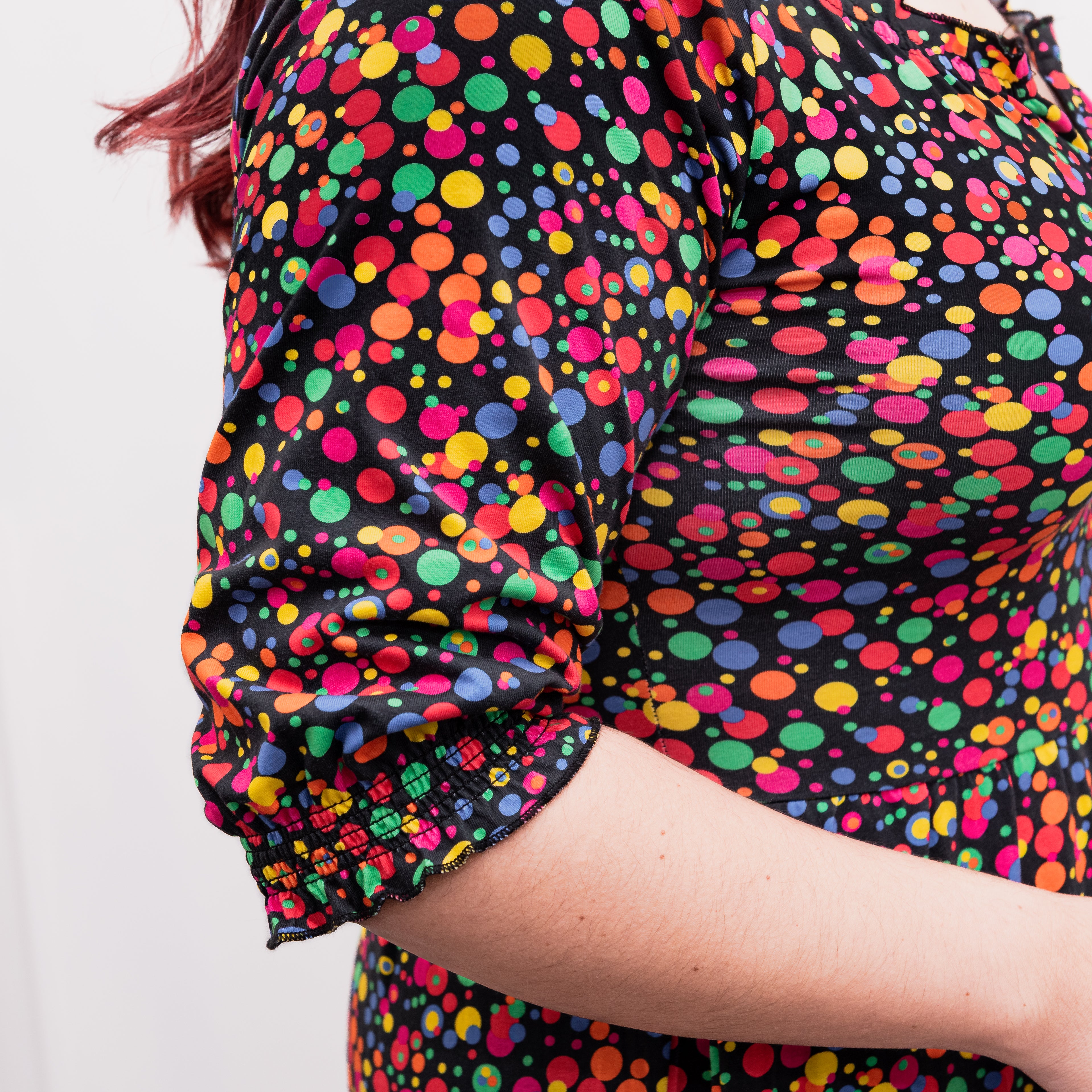 Confetti Dots Midi Dress with Pockets