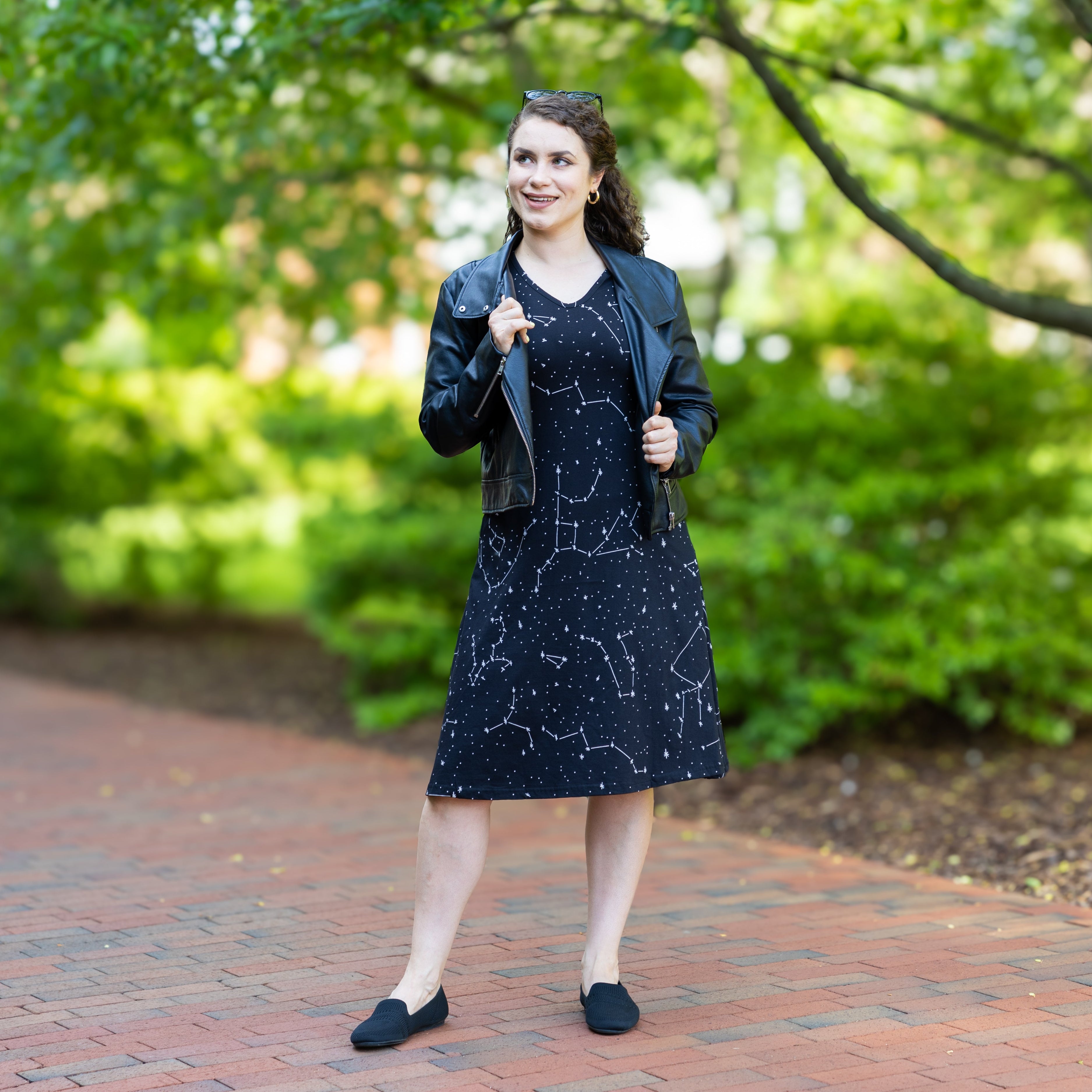 Constellations Glow-in-the-Dark A-Line Dress (No Waist Seam)