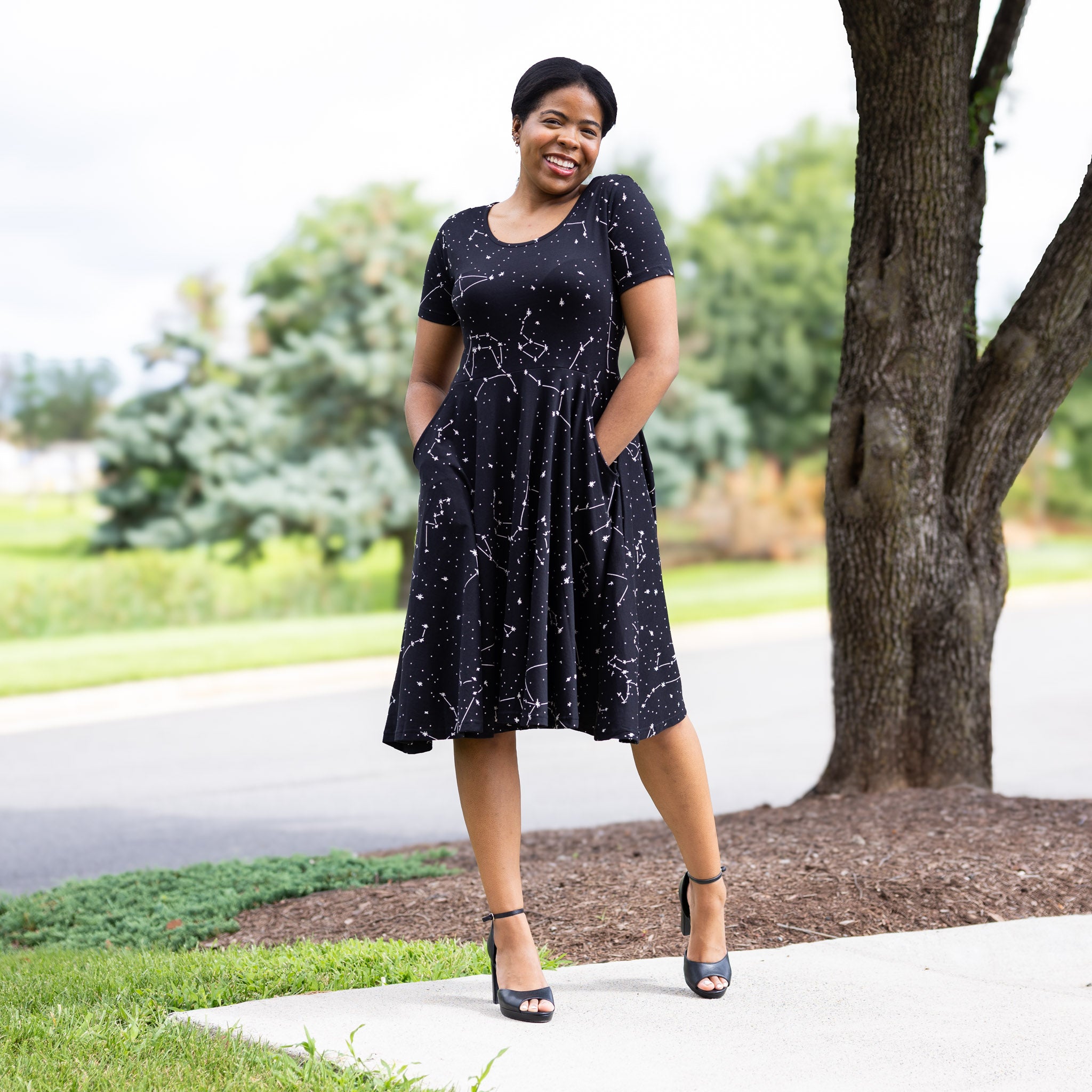 Constellations Glow-in-the-dark Full Twirl Dress