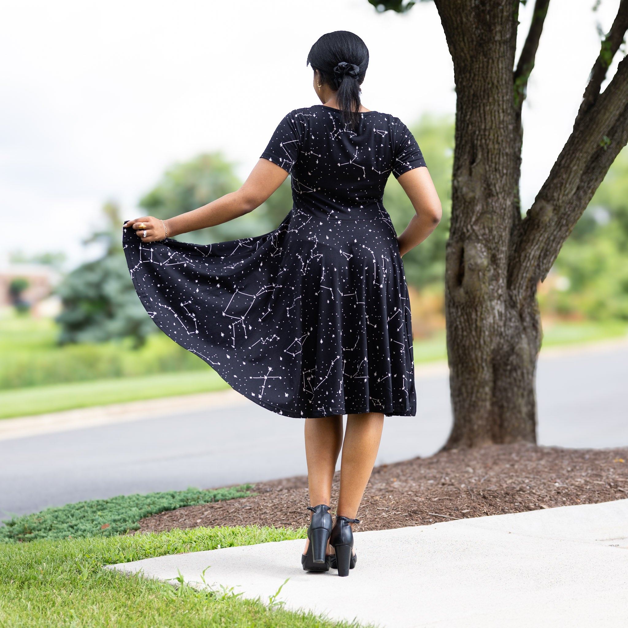 Constellations Glow-in-the-dark Full Twirl Dress