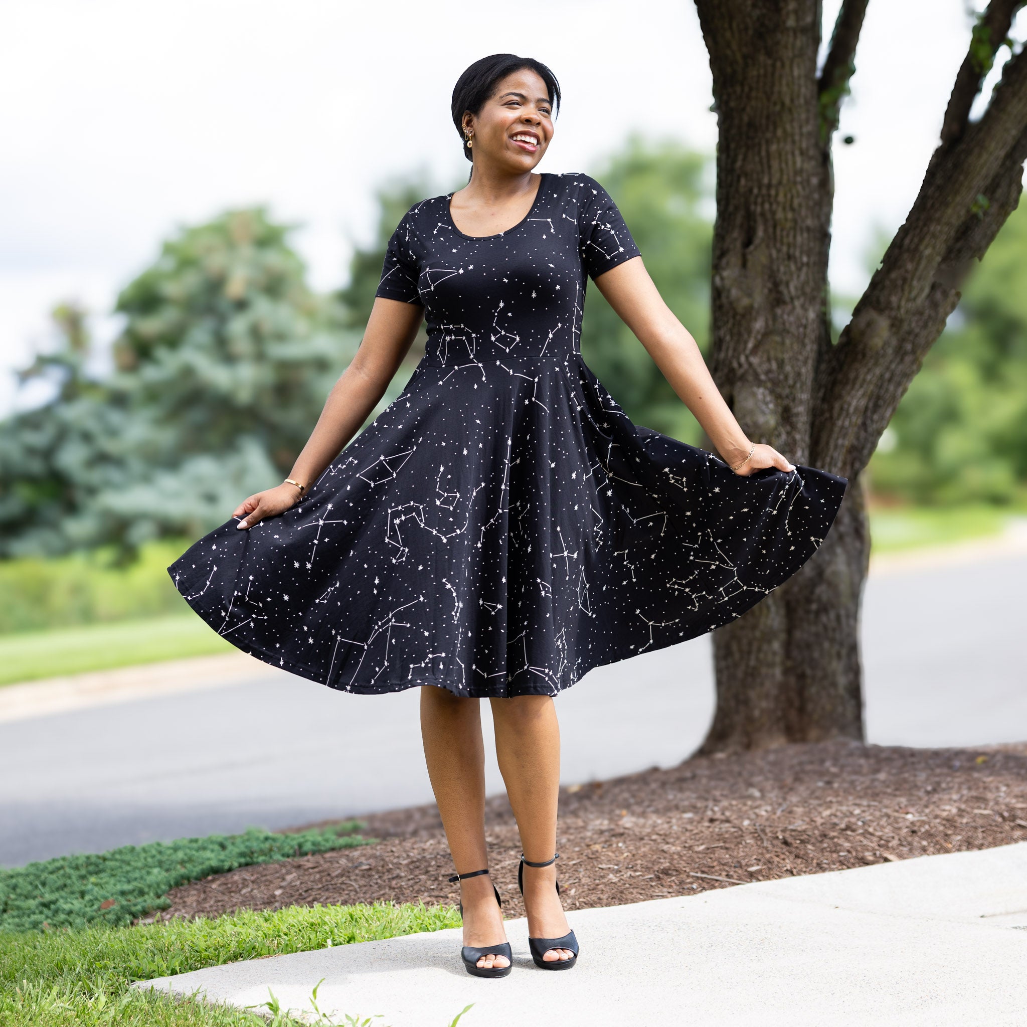 Constellations Glow-in-the-dark Full Twirl Dress
