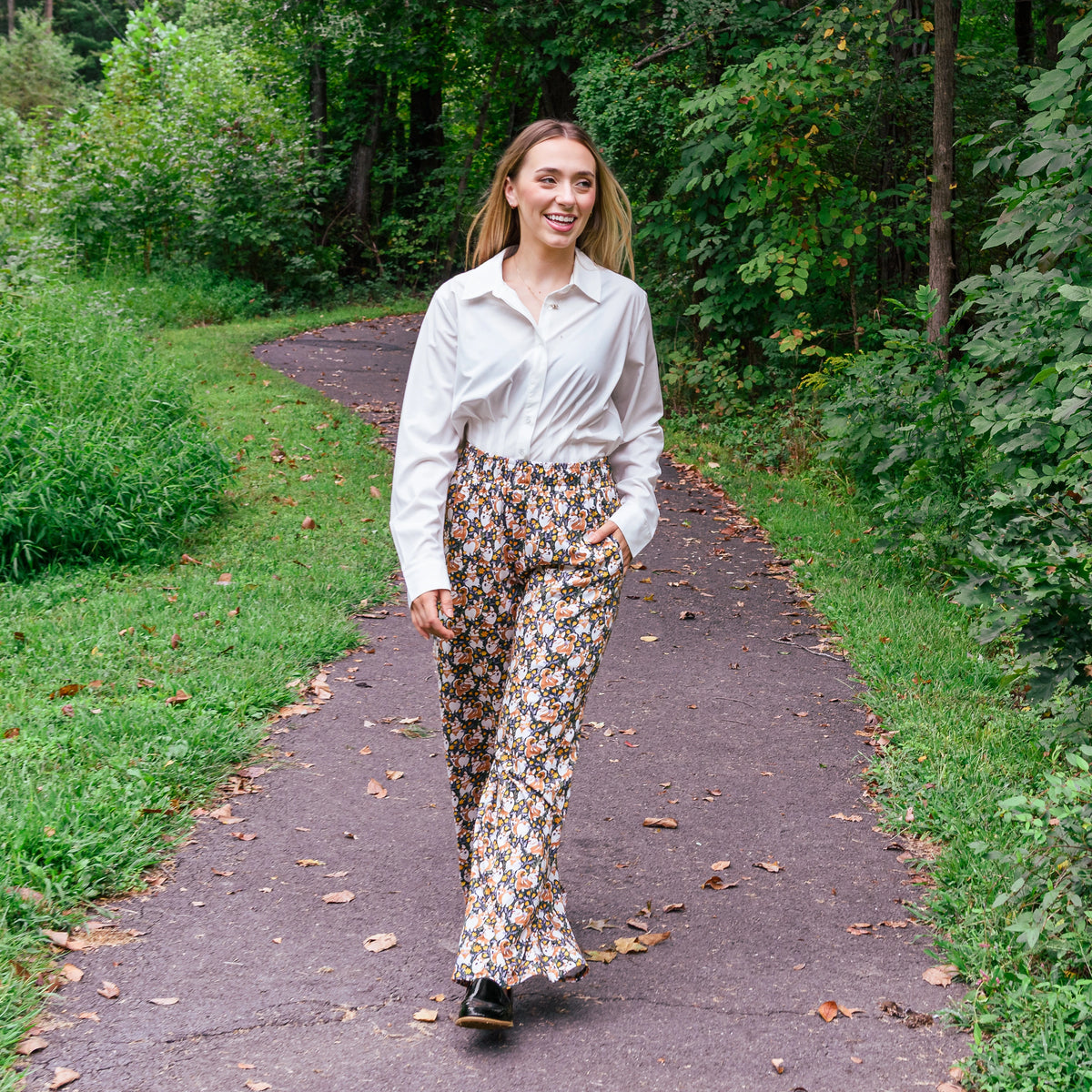 Corgi Steed Palazzo Pants with Pockets