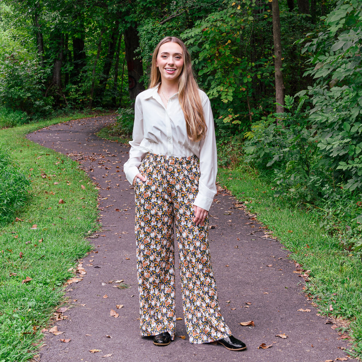 Corgi Steed Palazzo Pants with Pockets
